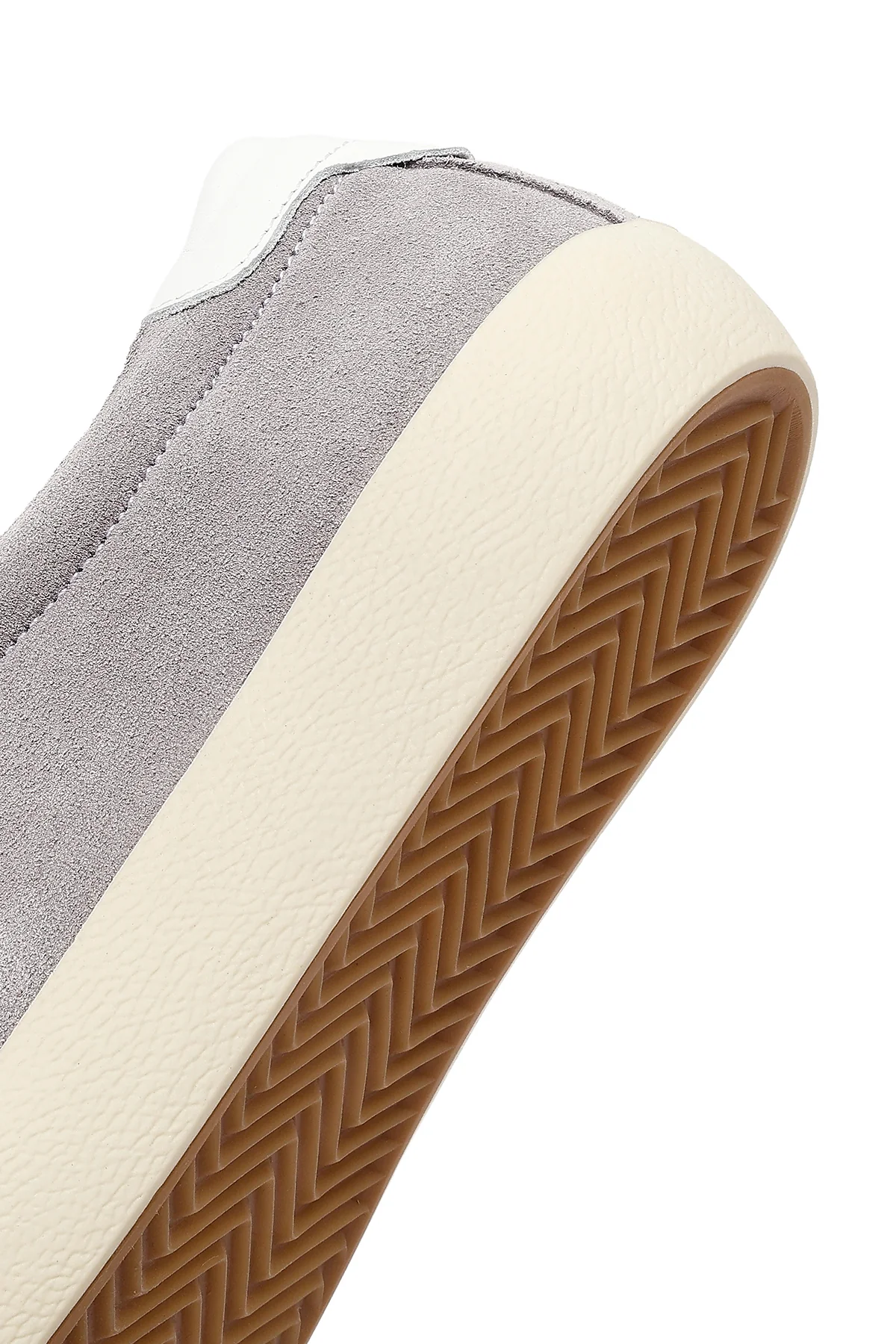 Kadın Gri Bağcıklı Süet Deri Sneaker - Image 8