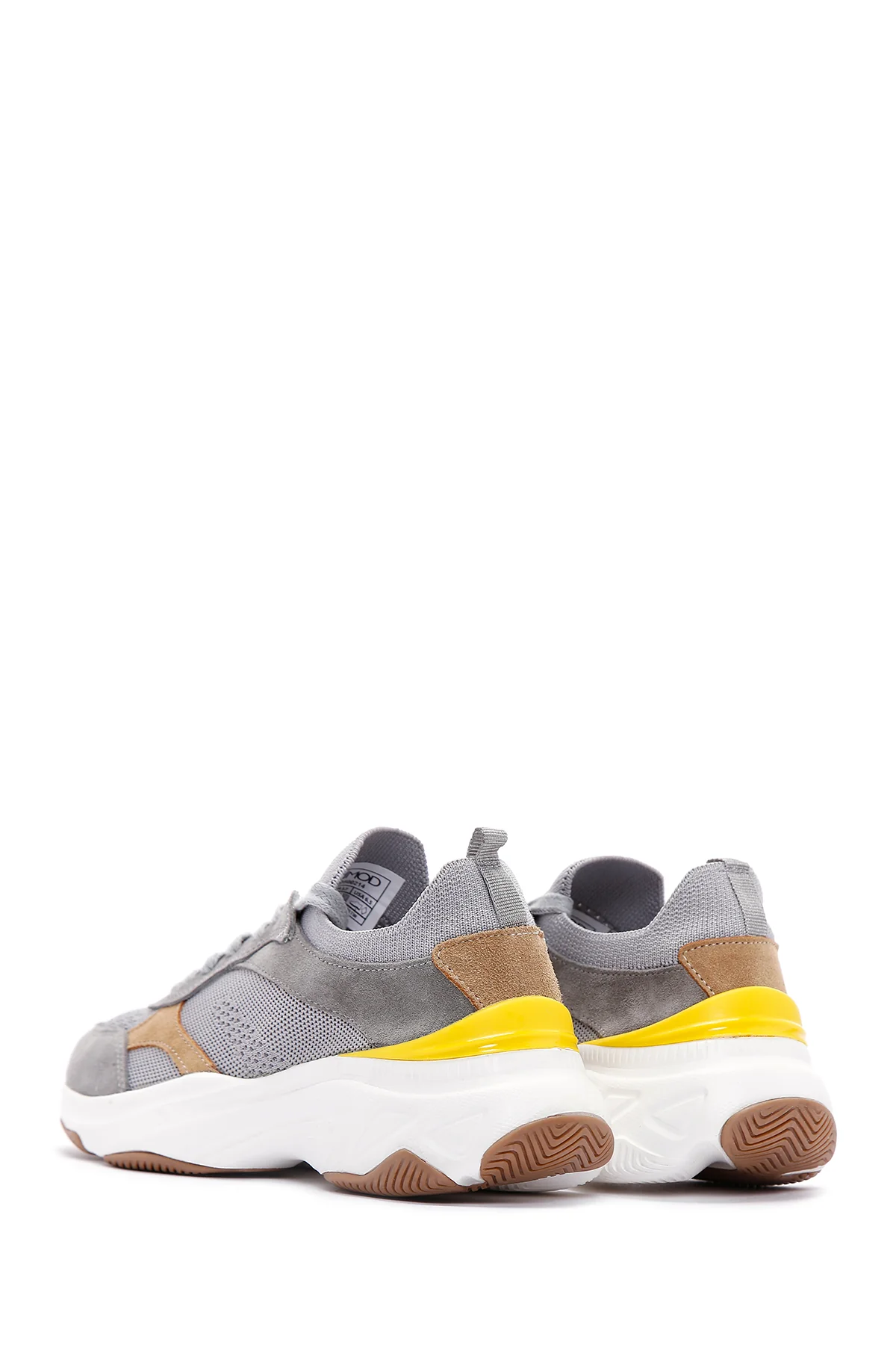 Kadın Gri Deri Sneaker - Image 5
