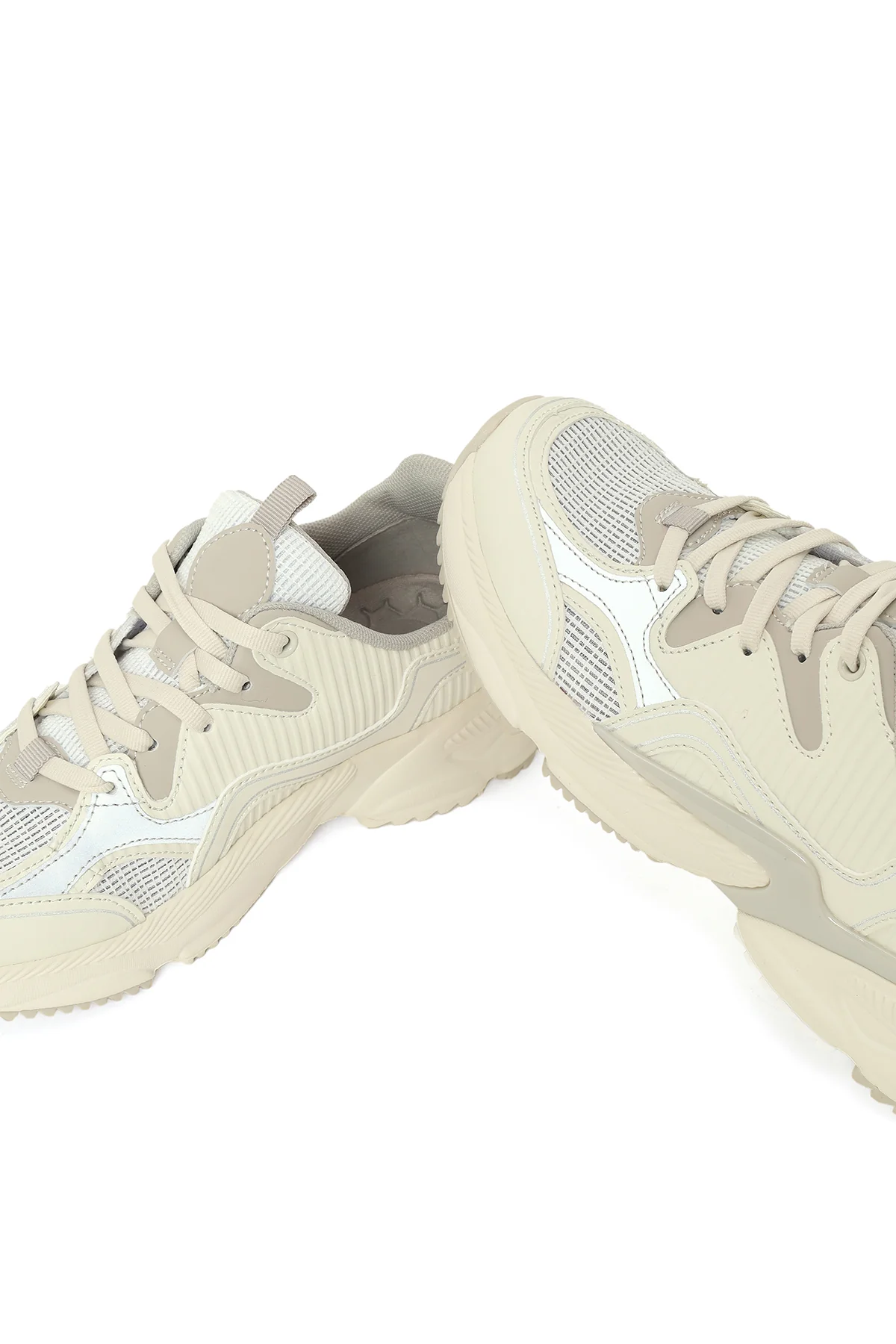 Kadın Gri Kalın Tabanlı Bağcıklı Sneaker - Image 11