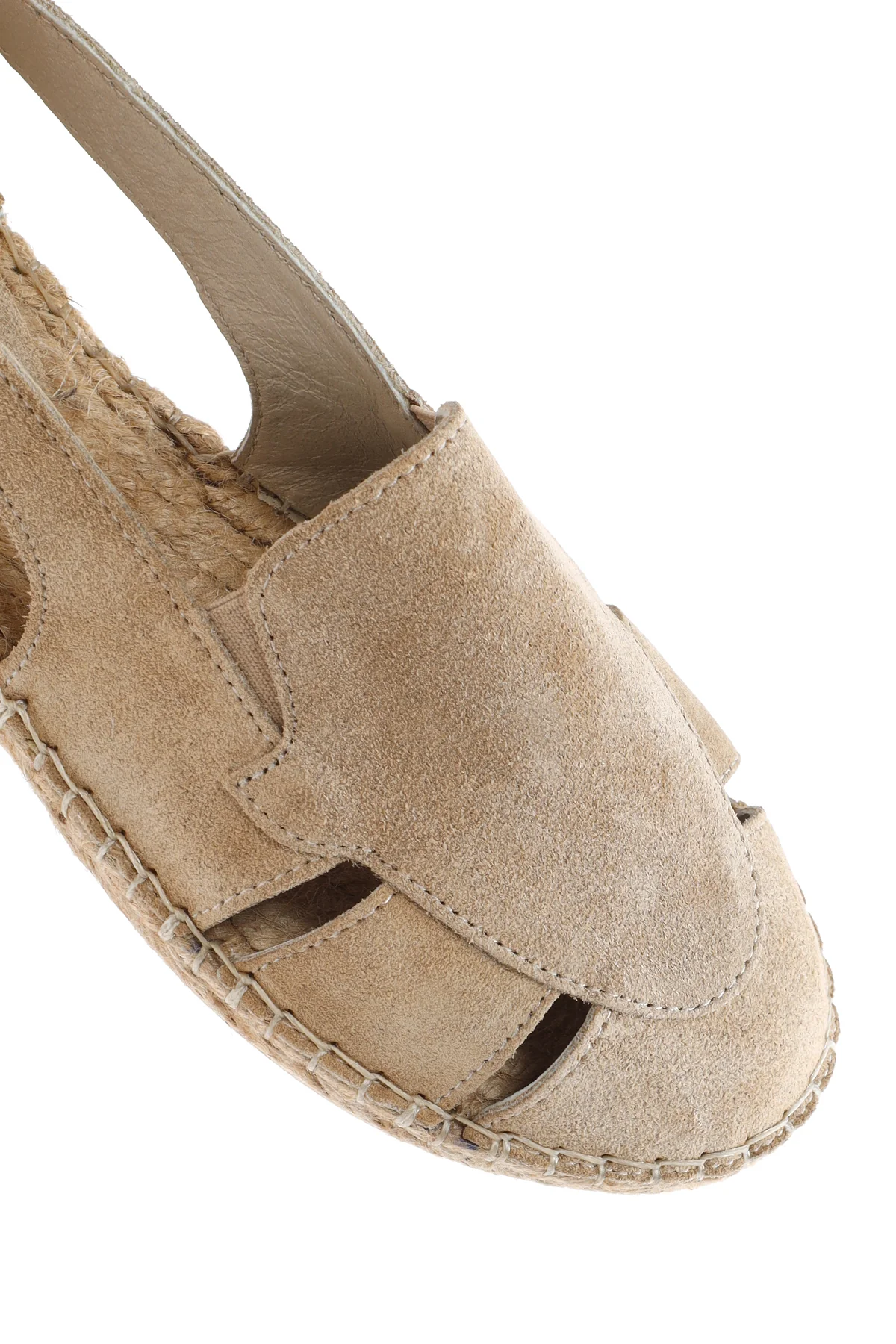Kadın Gri Süet Deri Espadril - Image 8