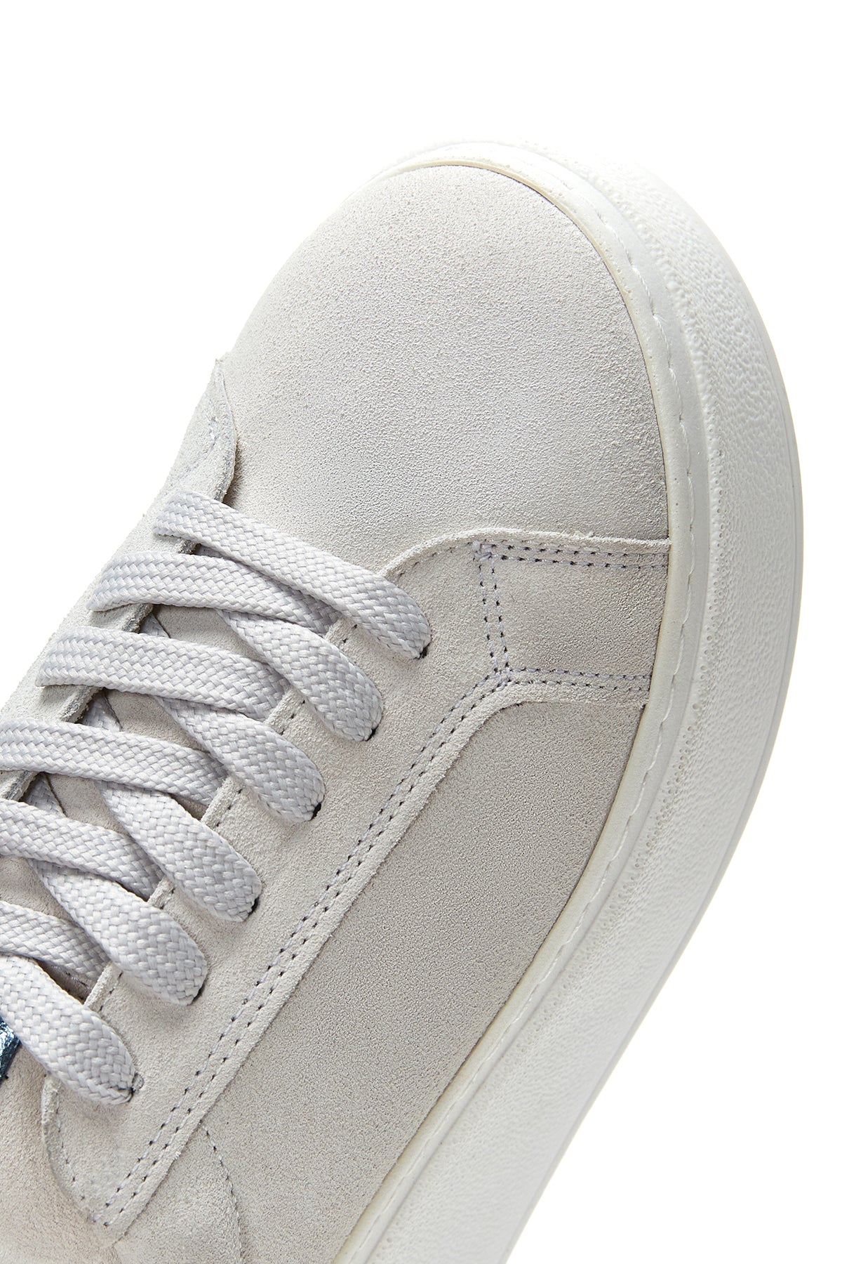 Kadın Gri Süet Deri Kalın Tabanlı Sneaker - Image 8