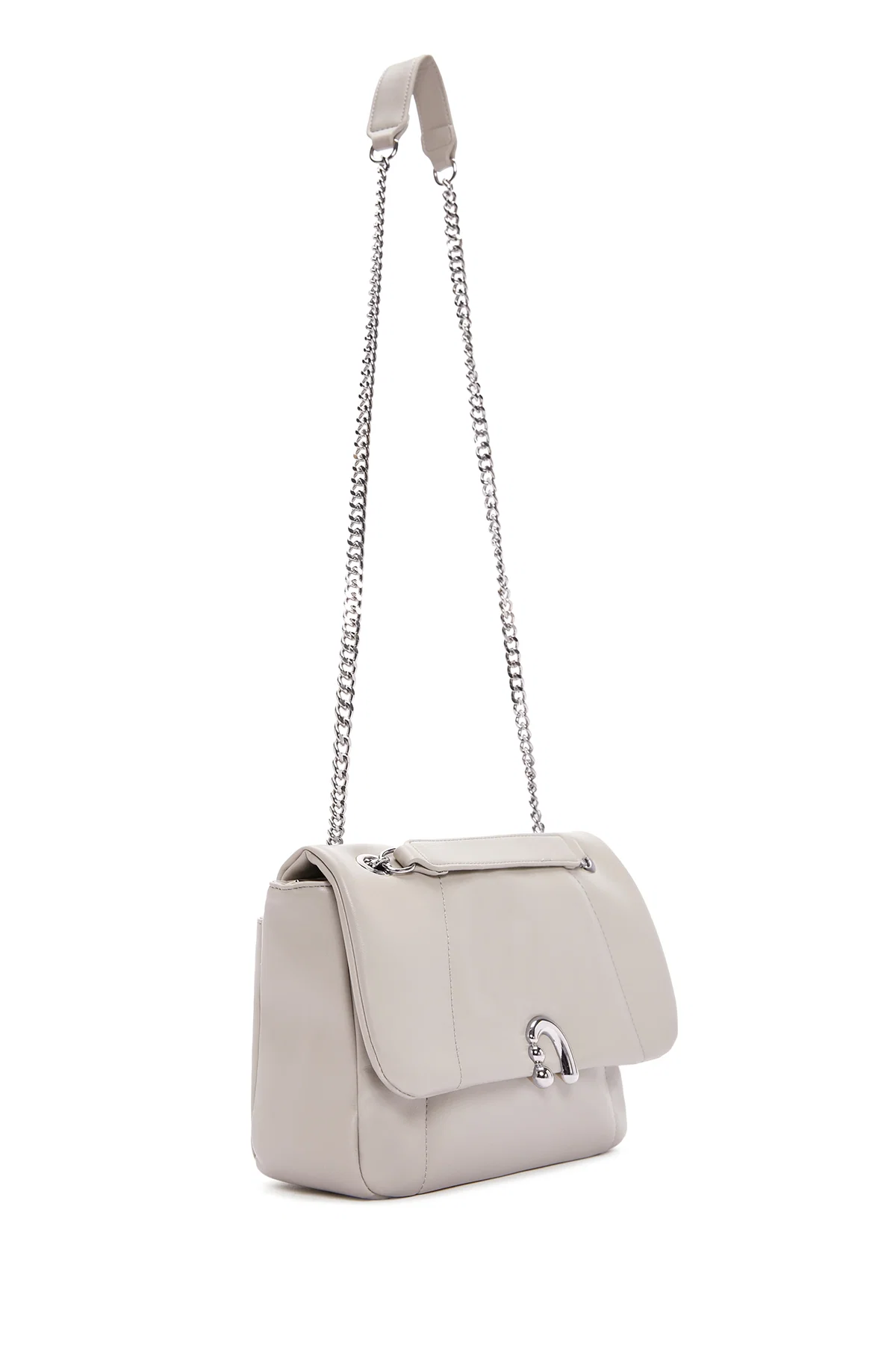 Kadın Gri Uzun Askılı Klasik Omuz Çantası - Image 7