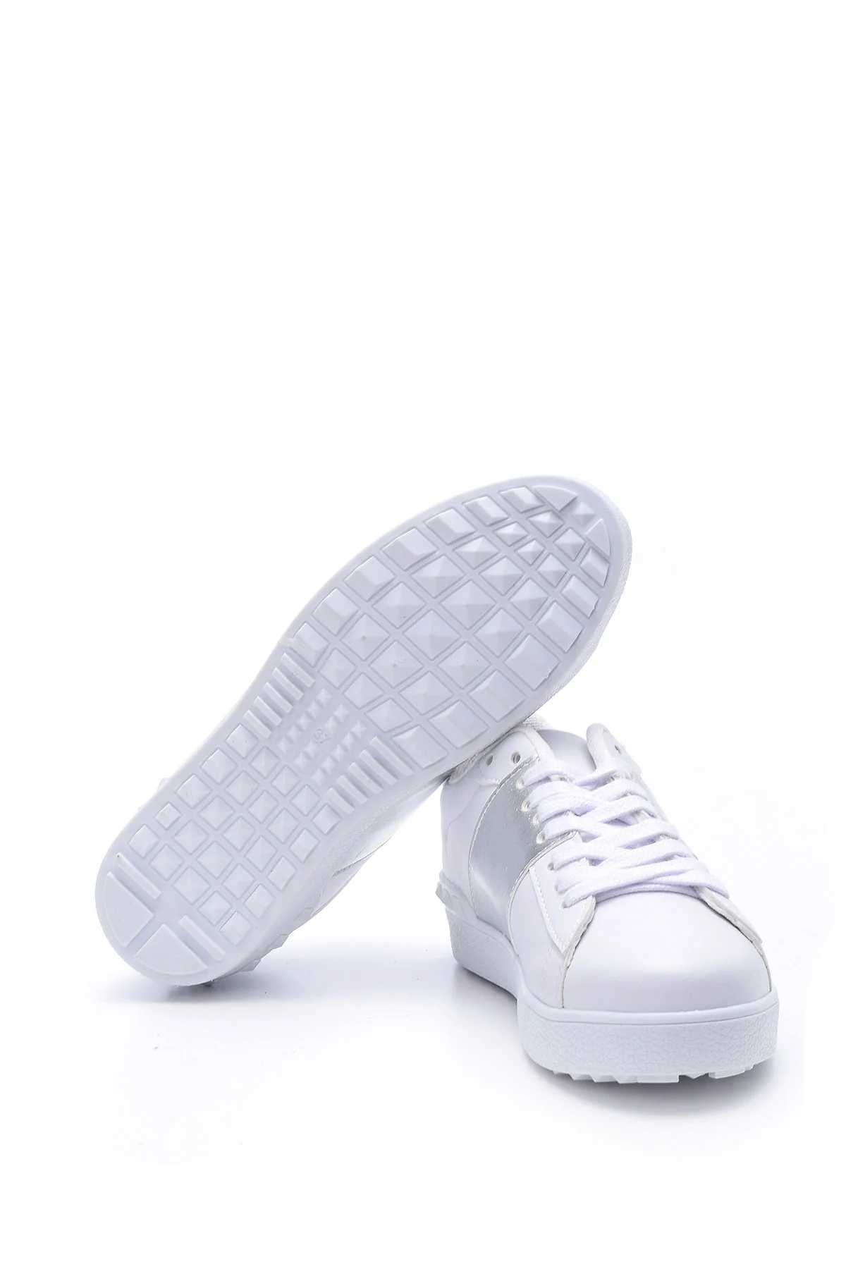 Kadın Gümüş Detaylı Sneaker - Image 4