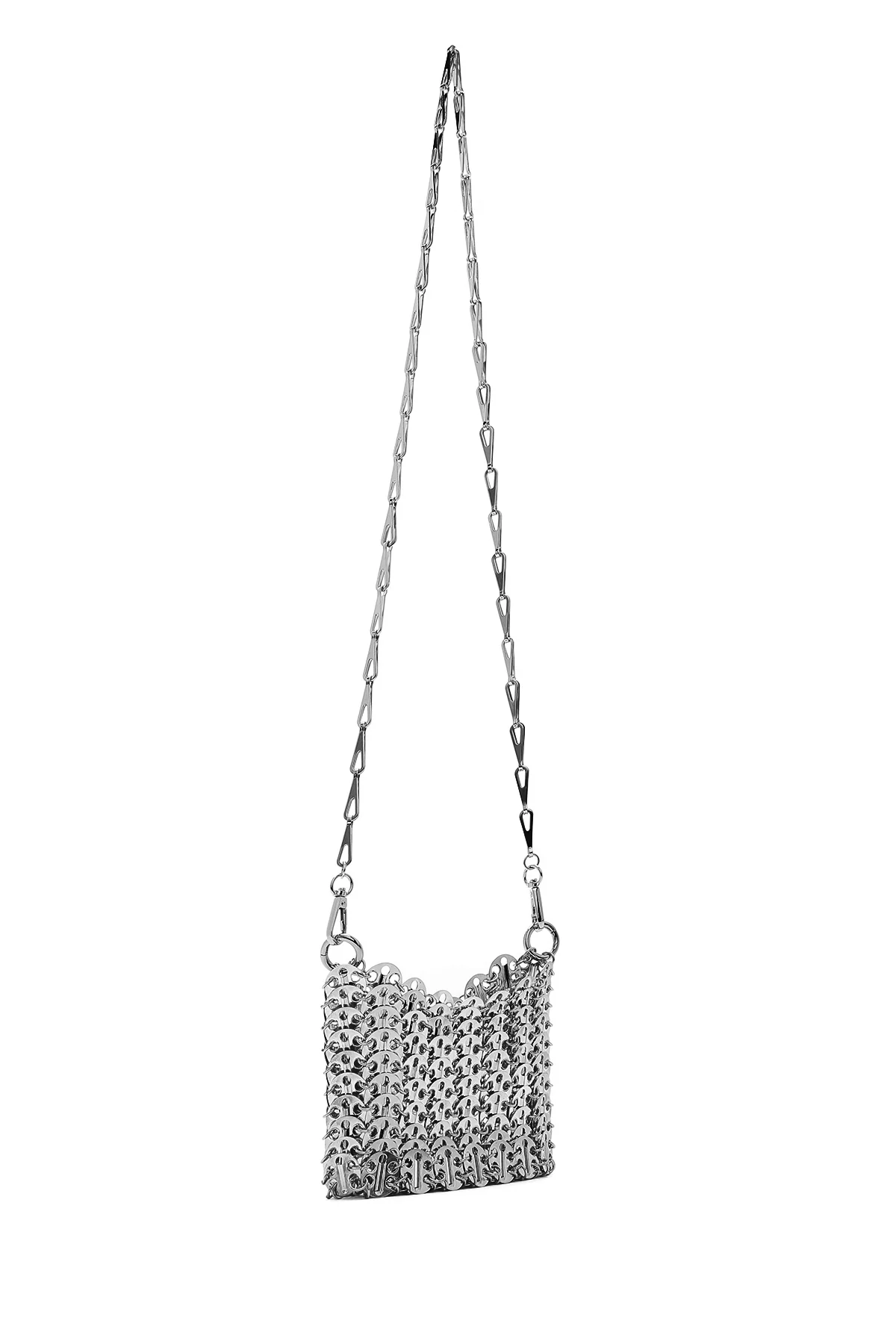 Kadın Gümüş Metal Detaylı Çapraz Çanta - Image 4