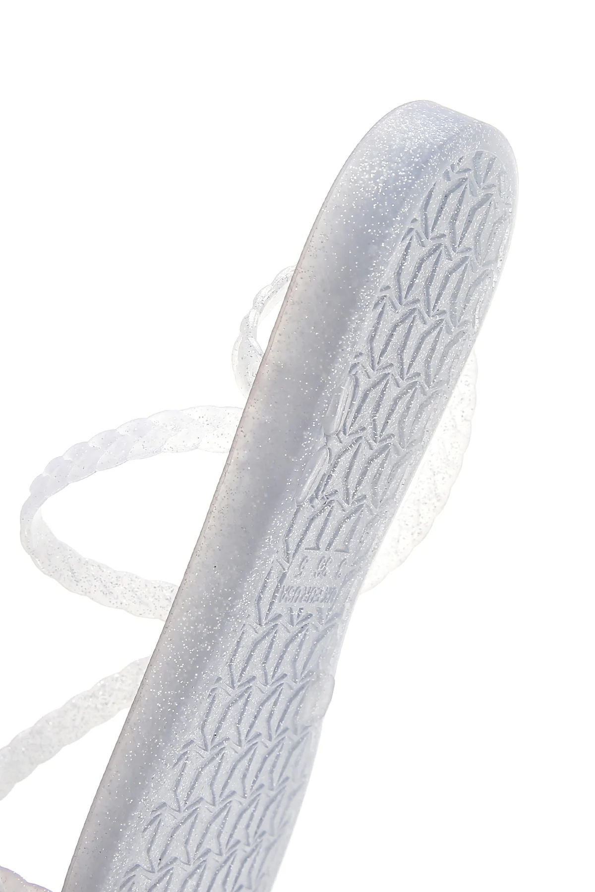 Kadın Gümüş Şeffaf Jelly Düz Sandalet - Image 7