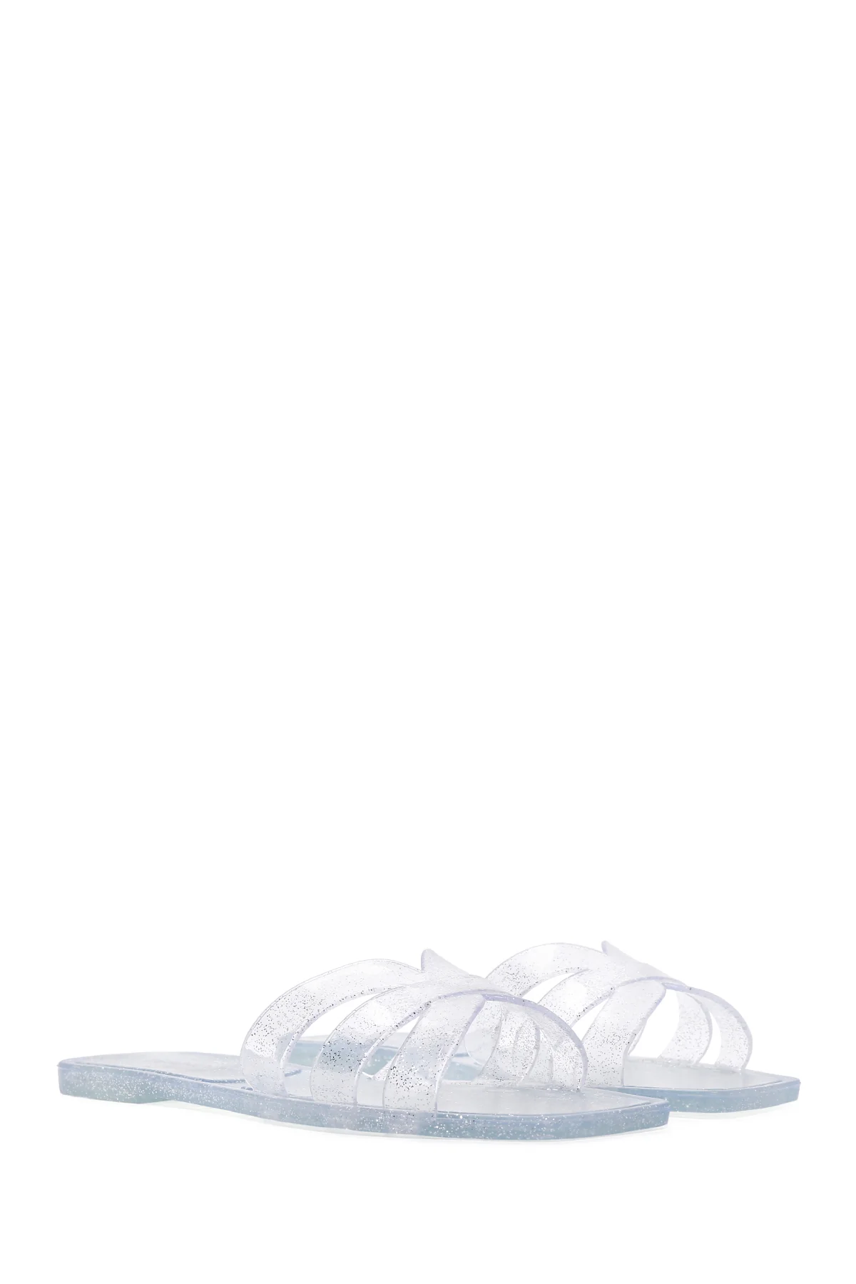 Kadın Gümüş Şeffaf Jelly Terlik - Image 4