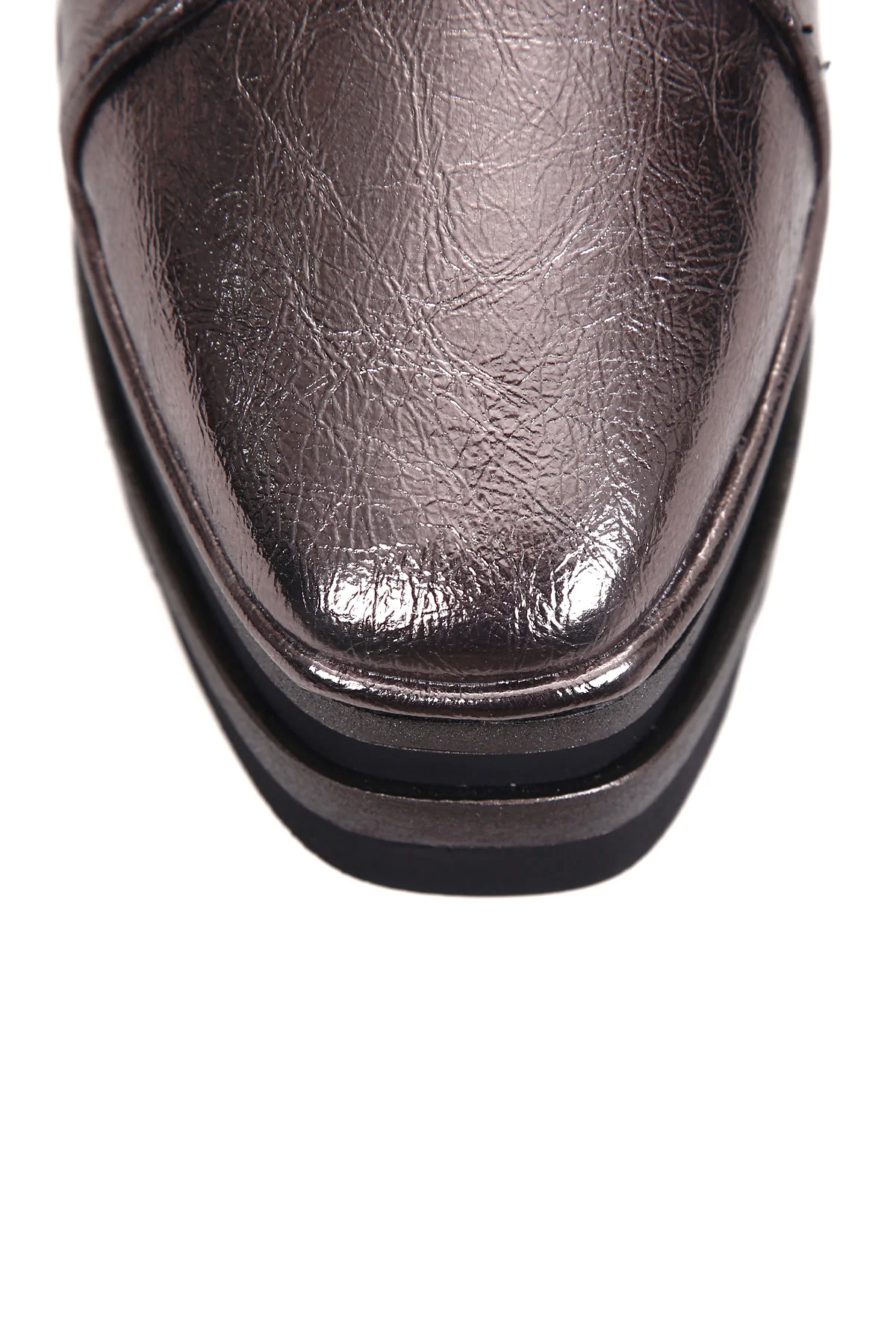 Kadın Gümüş Yüksek Tabanlı Sneaker - Image 4