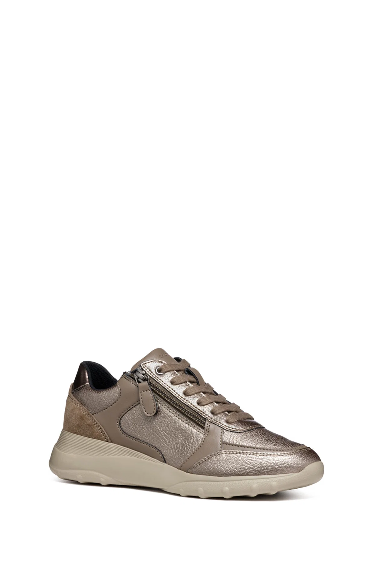 Kadın Kadın Vizon Spherica Bağcıklı Kalın Tabanlı Deri Sneaker - Image 6