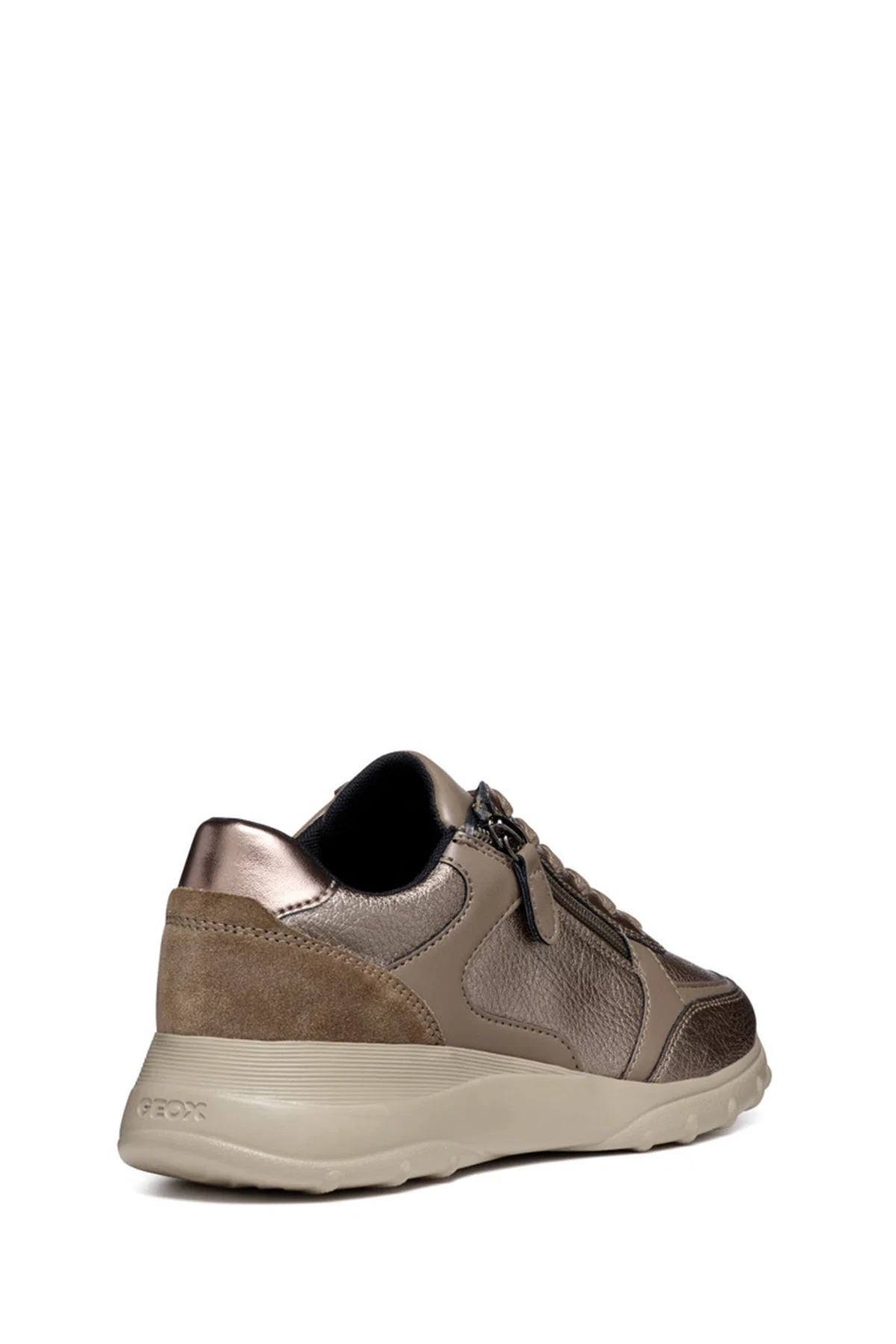 Kadın Kadın Vizon Spherica Bağcıklı Kalın Tabanlı Deri Sneaker - Image 8