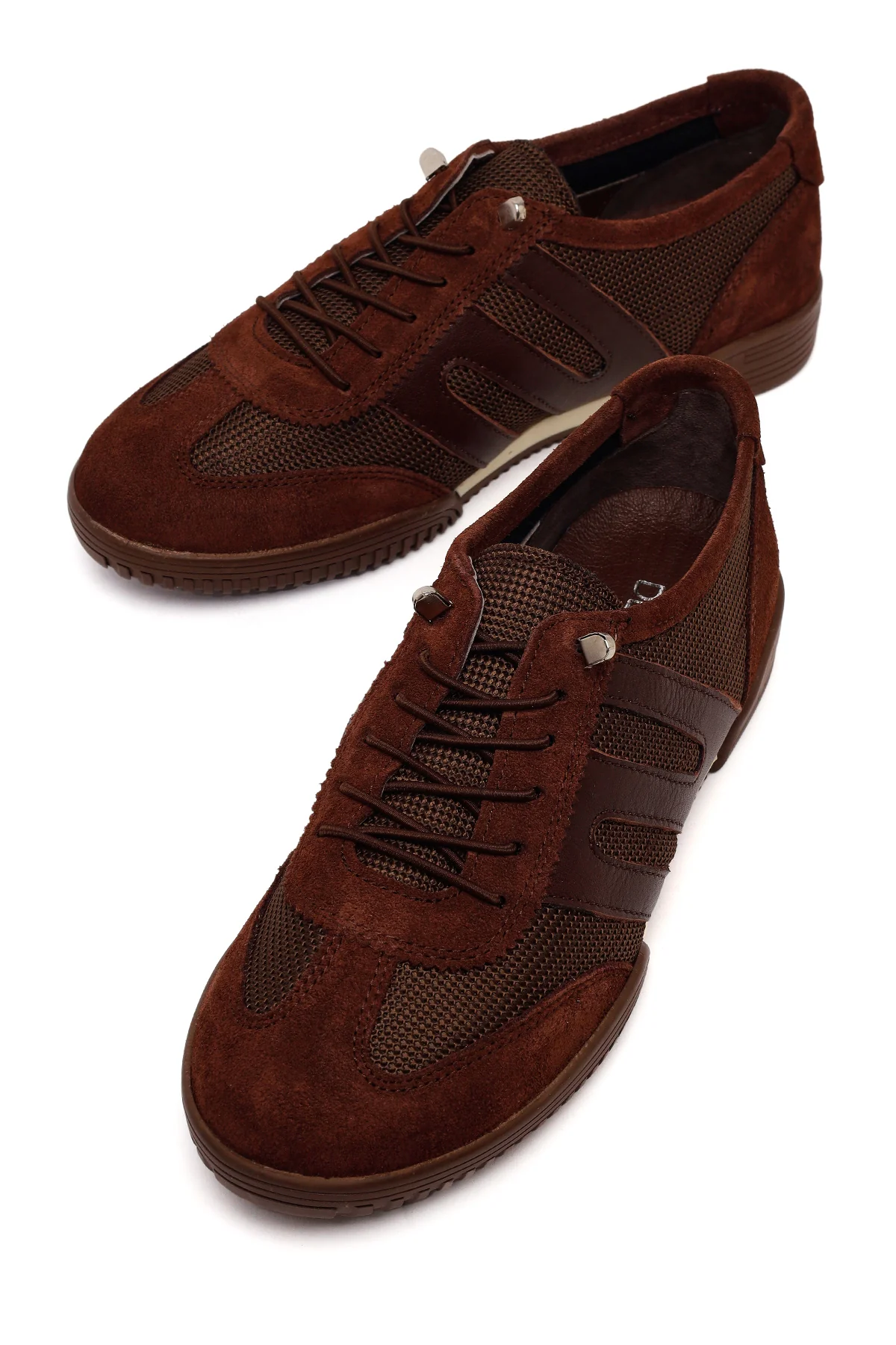 Kadın Kahverengi Bağcıklı Deri Sneaker - Image 11