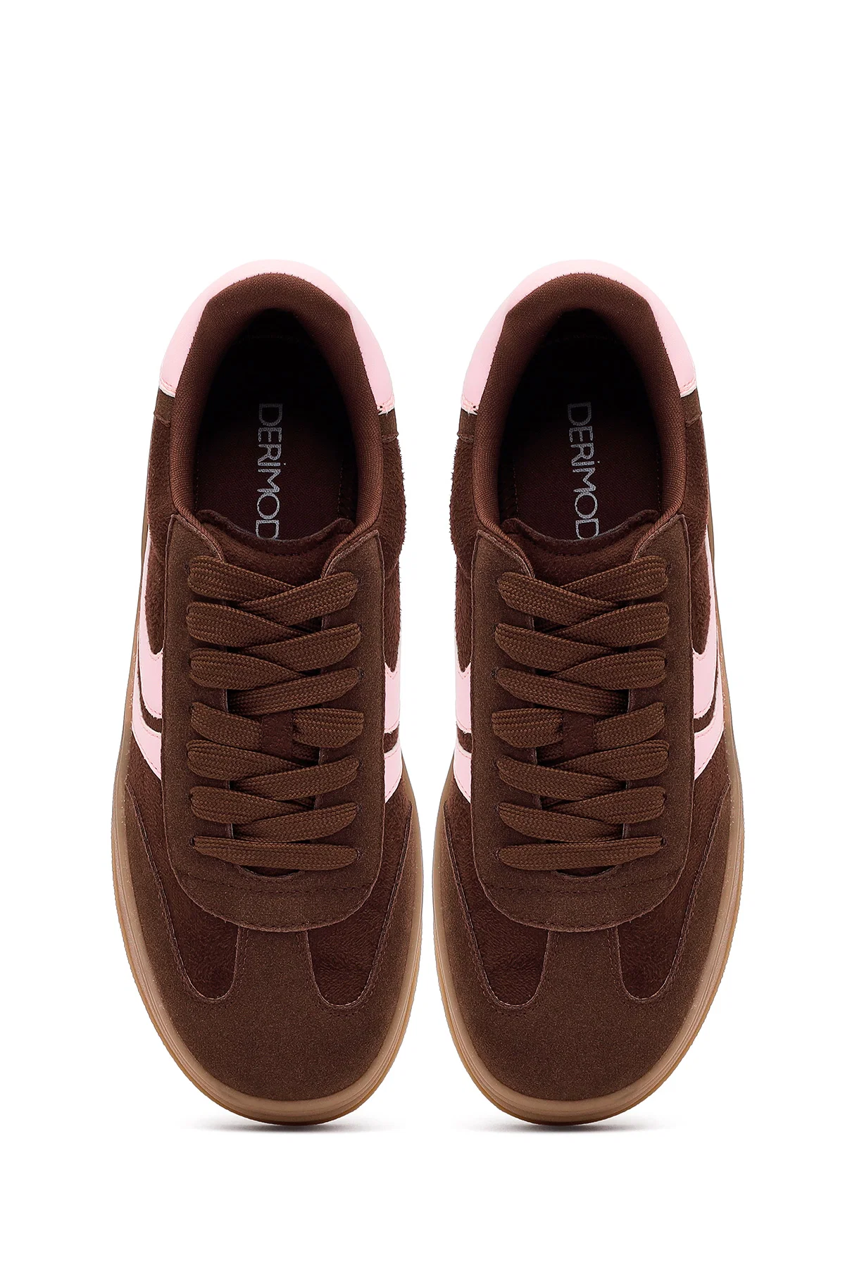 Kadın Kahverengi Bağcıklı Kalın Tabanlı Sneaker - Image 8
