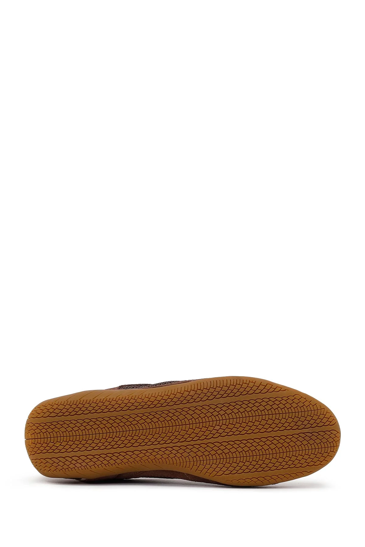 Kadın Kahverengi Bağcıklı Süet Deri Sneaker - Image 5
