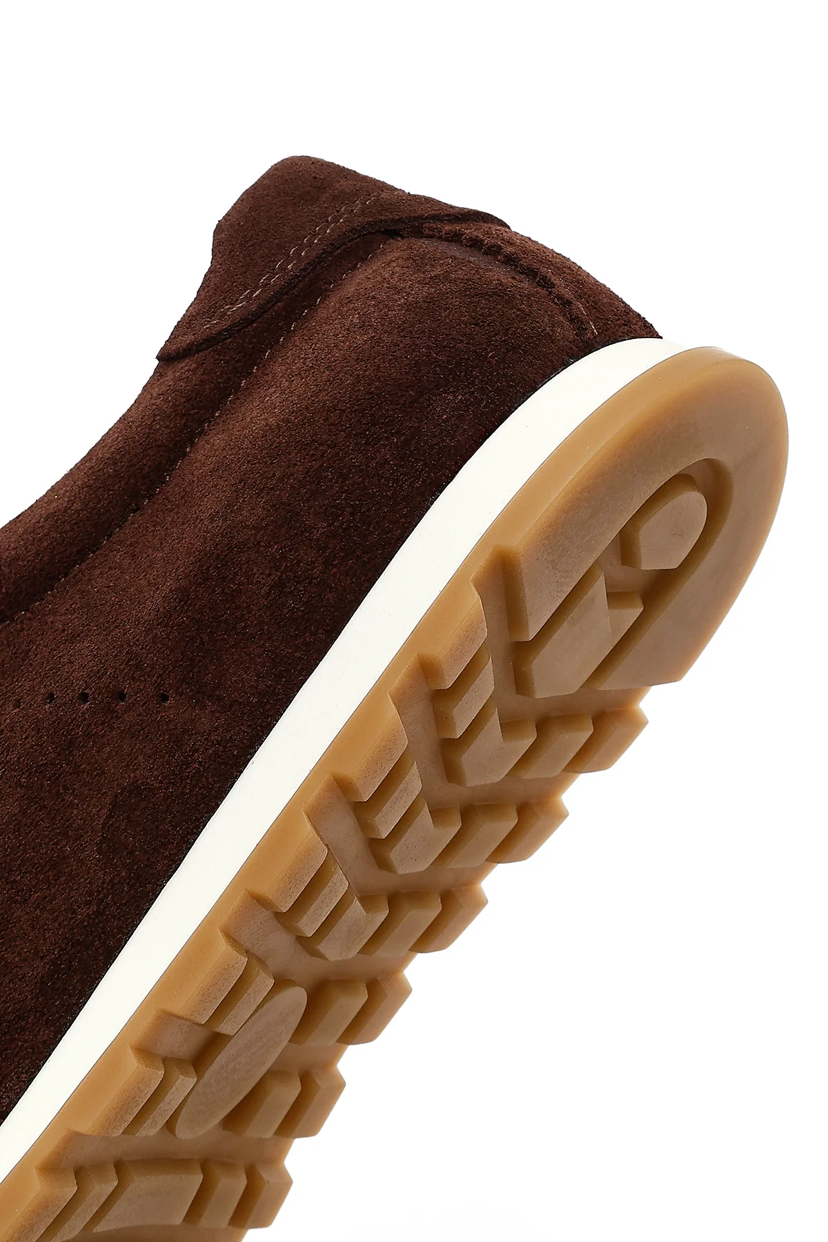 Kadın Kahverengi Bağcıklı Süet Deri Sneaker - Image 8