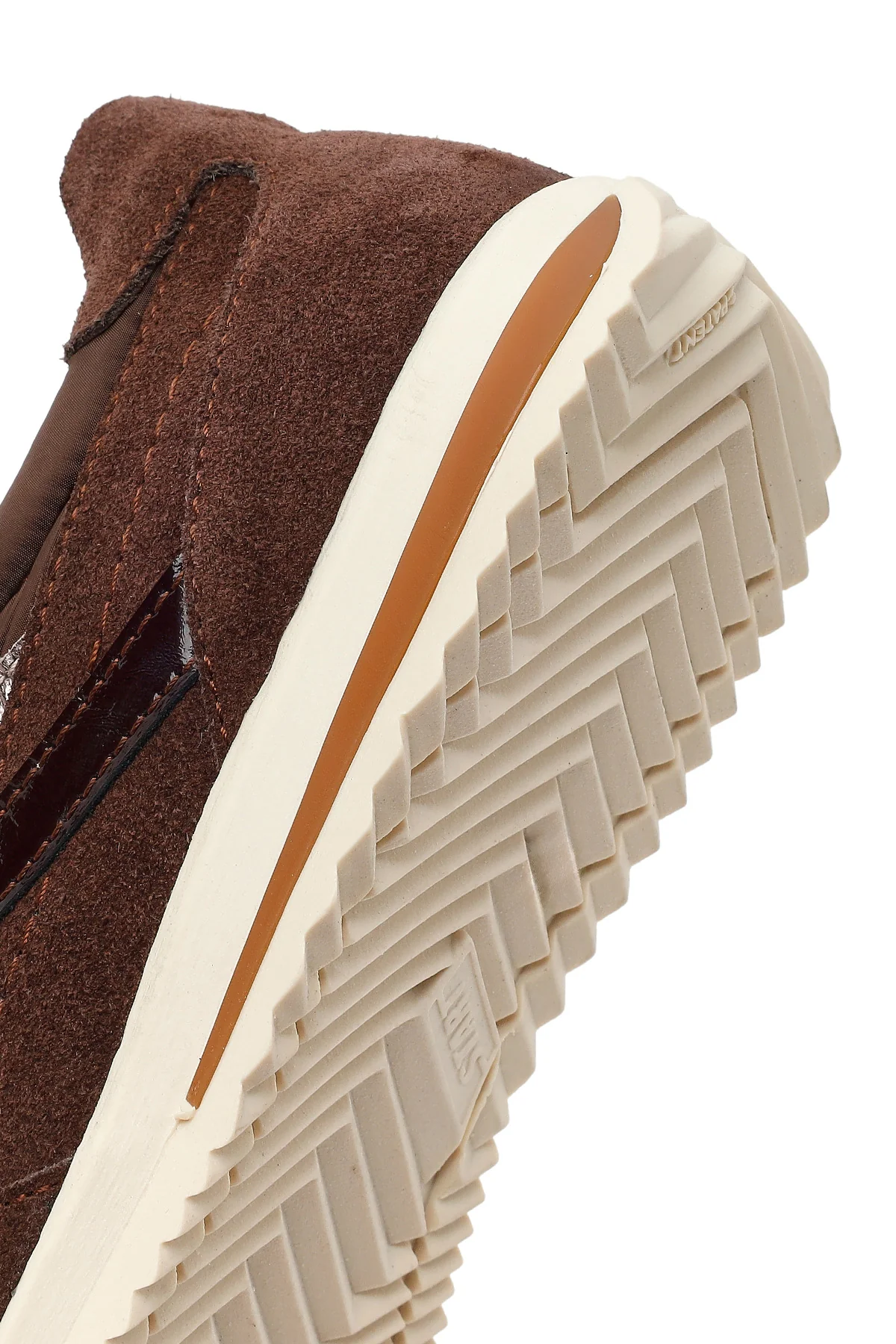 Kadın Kahverengi Bağcıklı Süet Deri Sneaker - Image 8