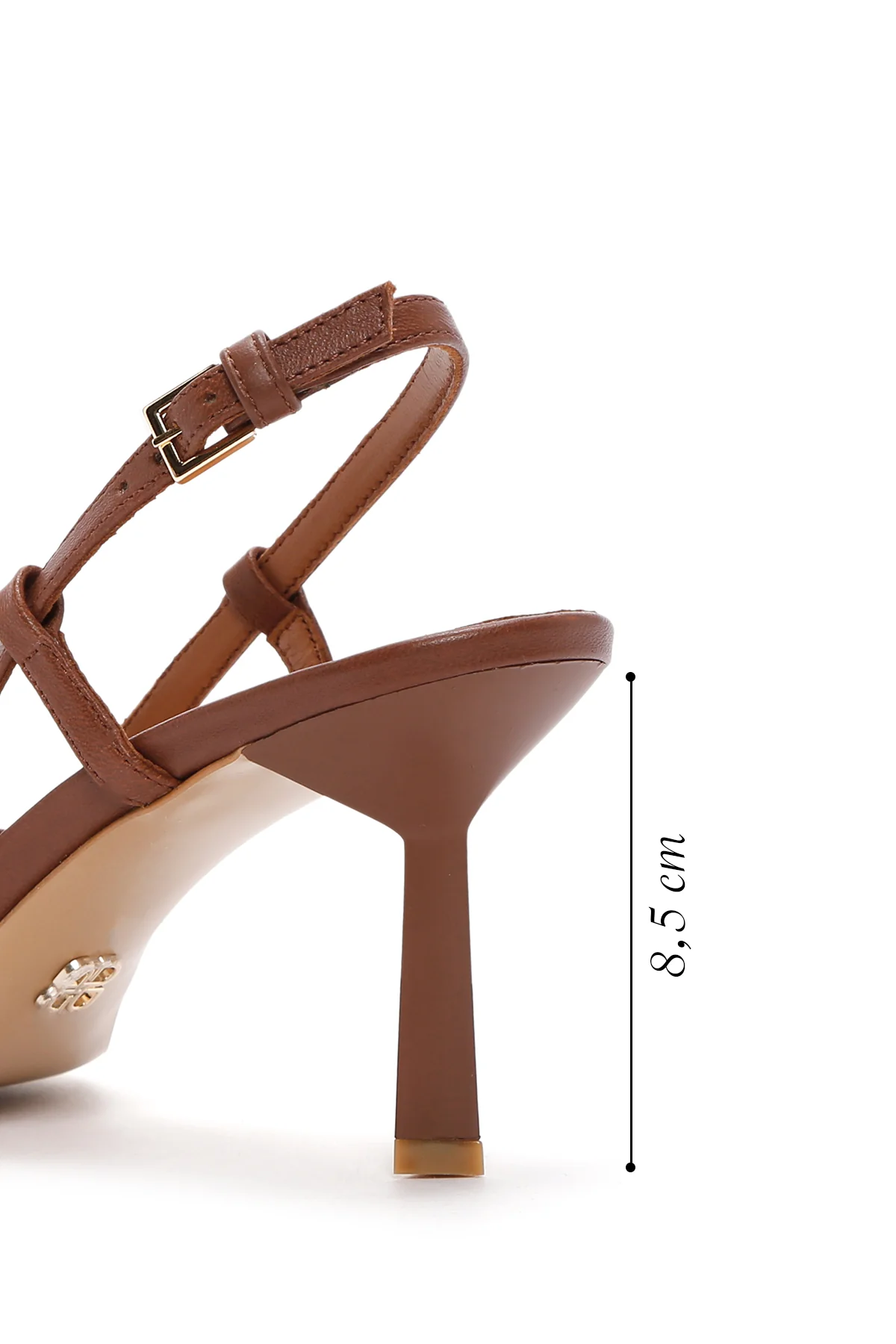 Kadın Kahverengi Bilekten Bantlı İnce Topuklu Stiletto - Image 3