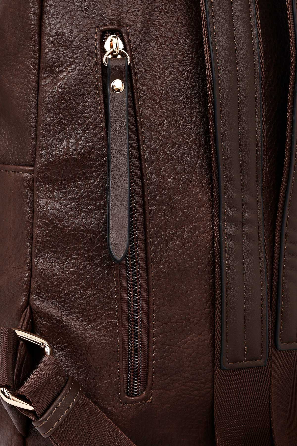 Kadın Kahverengi Casual Sırt Çantası - Image 11