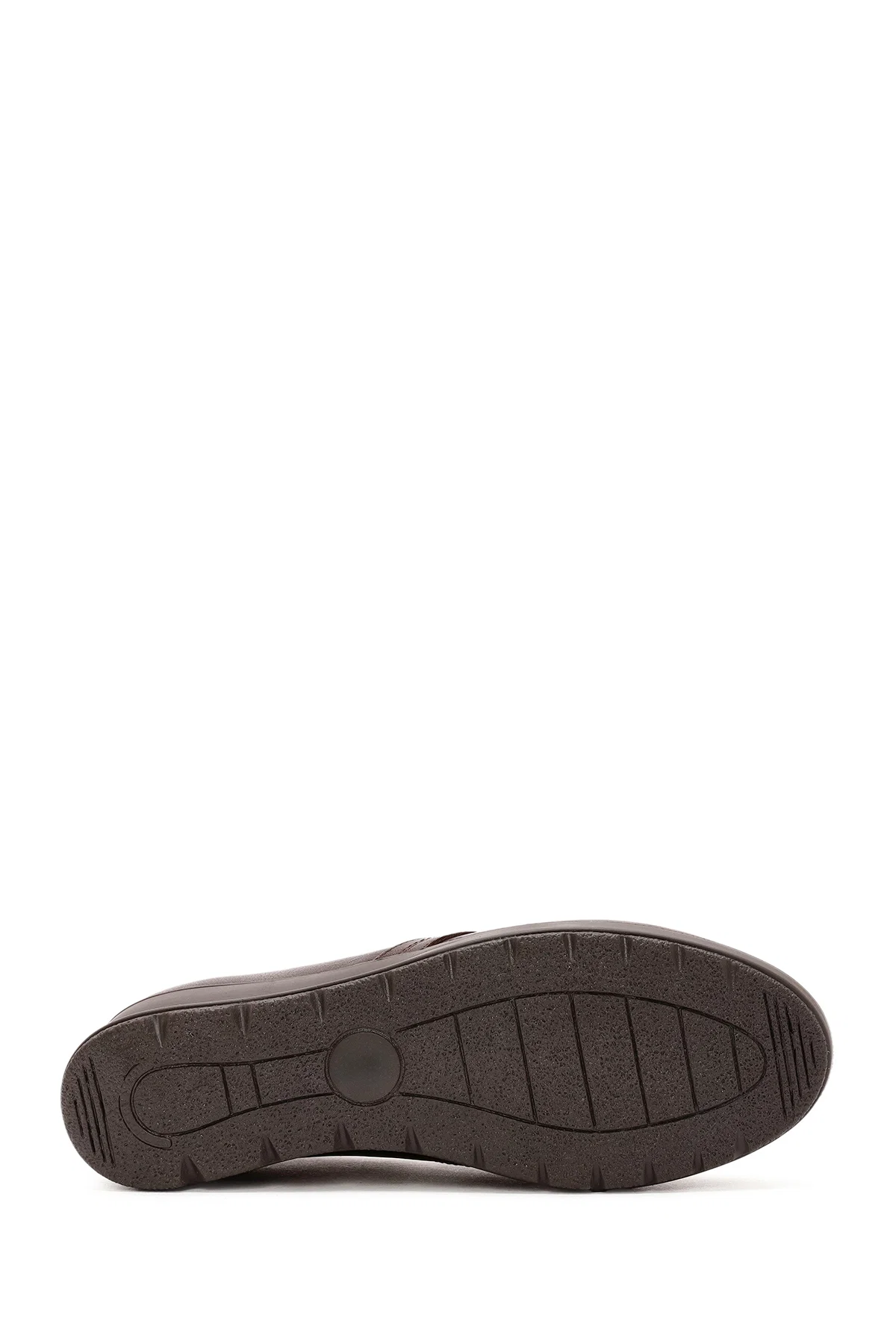 Kadın Kahverengi Dolgu Topuklu Deri Comfort Loafer - Image 4