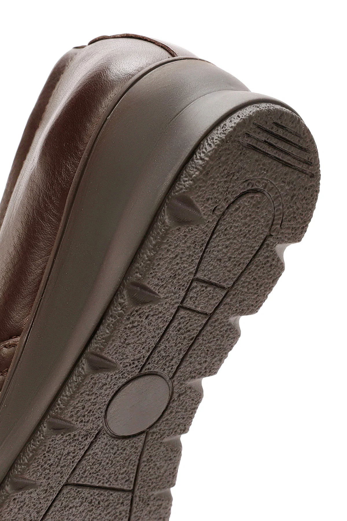 Kadın Kahverengi Dolgu Topuklu Deri Comfort Loafer - Image 8