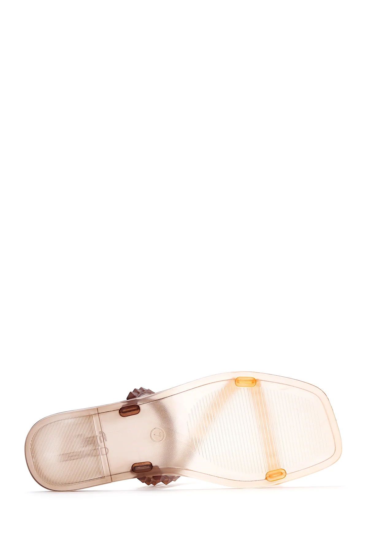 Kadın Kahverengi Şeffaf Jelly Terlik - Image 5