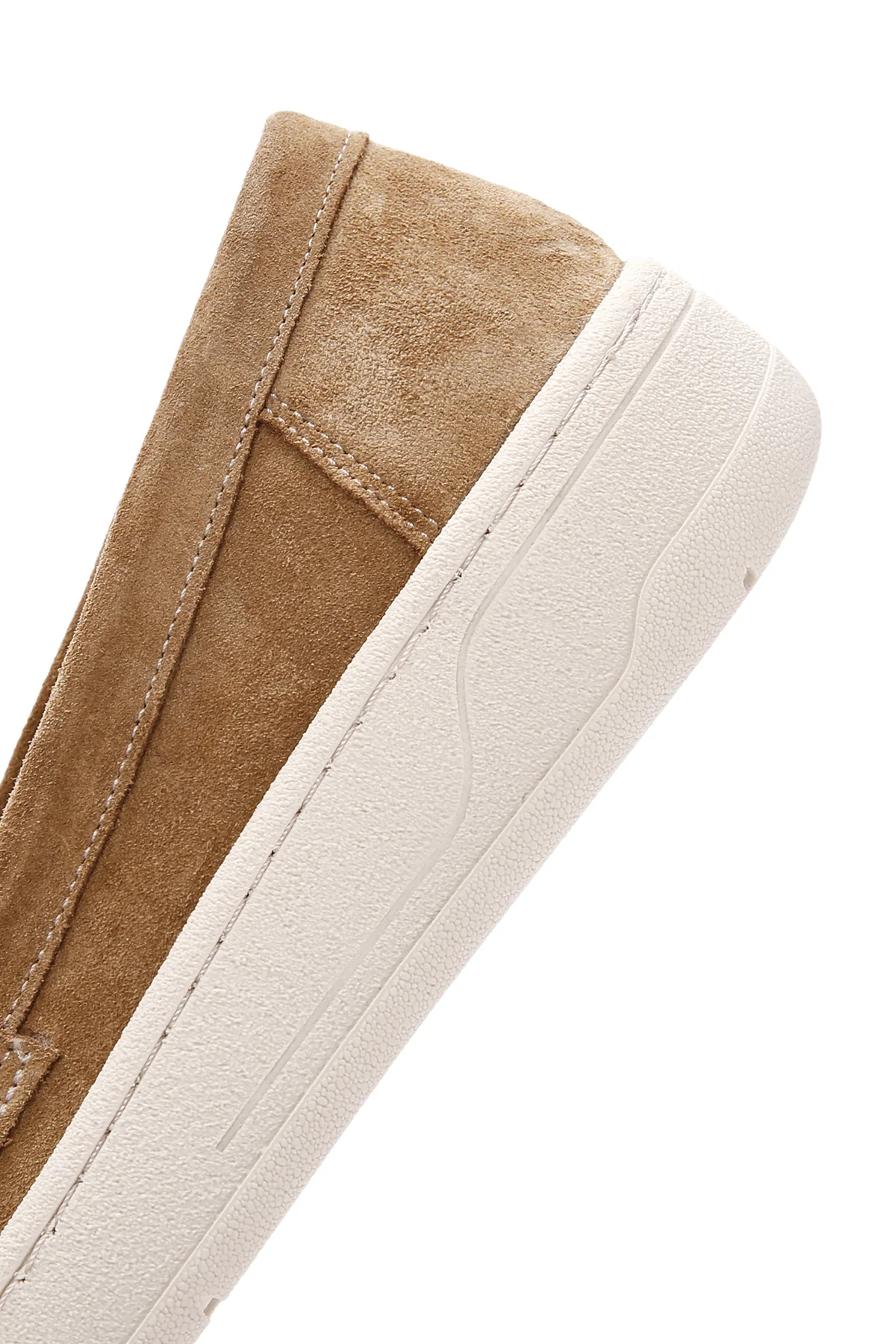 Kadın Kahverengi Süet Deri Casual Loafer - Image 8
