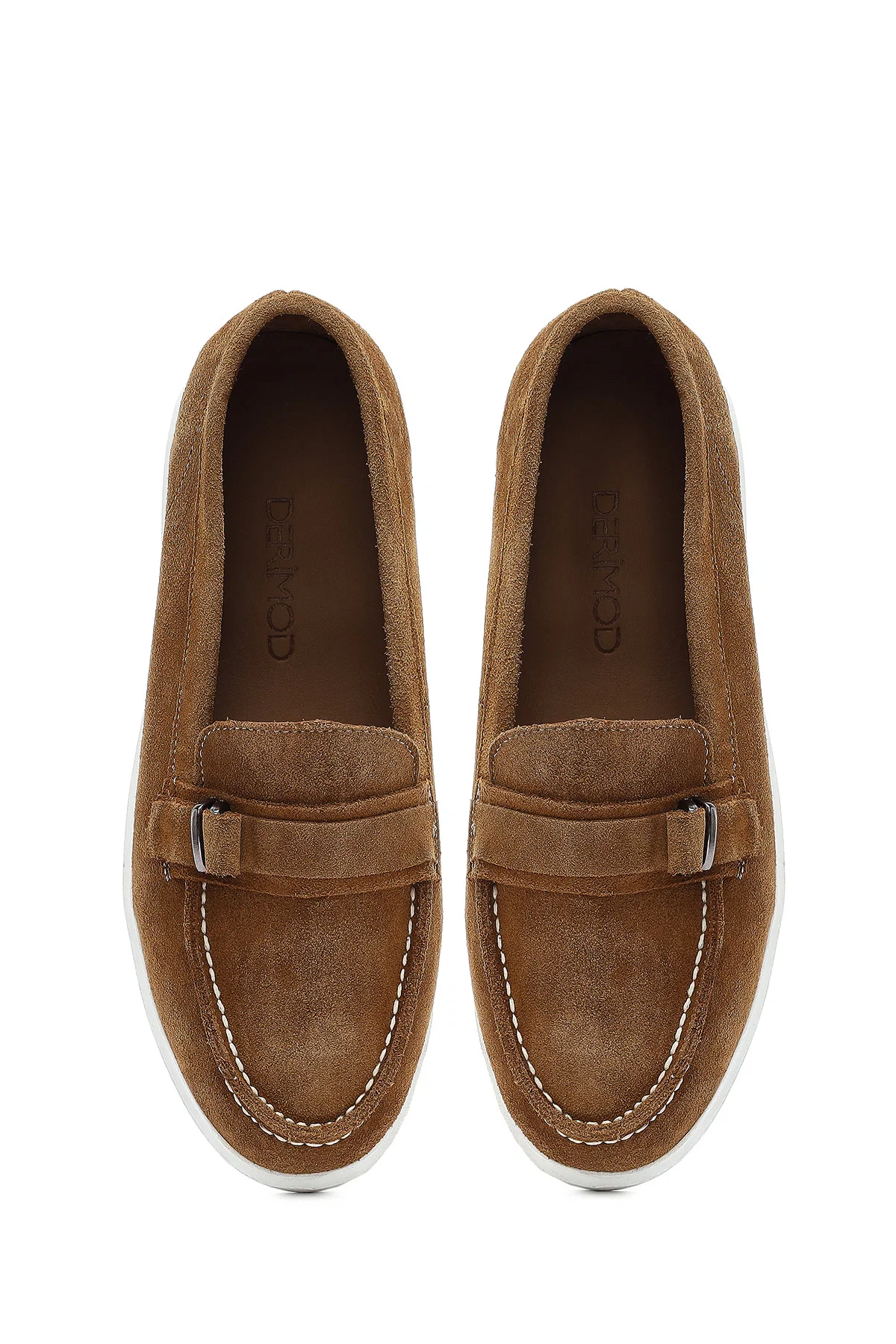 Kadın Kahverengi Süet Deri Loafer - Image 7