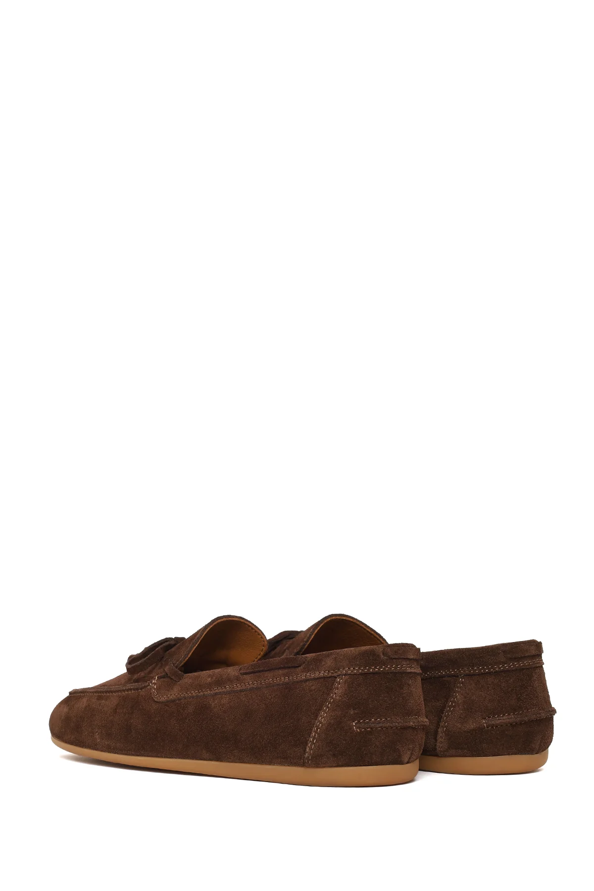 Kadın Kahverengi Süet Deri Loafer - Image 6