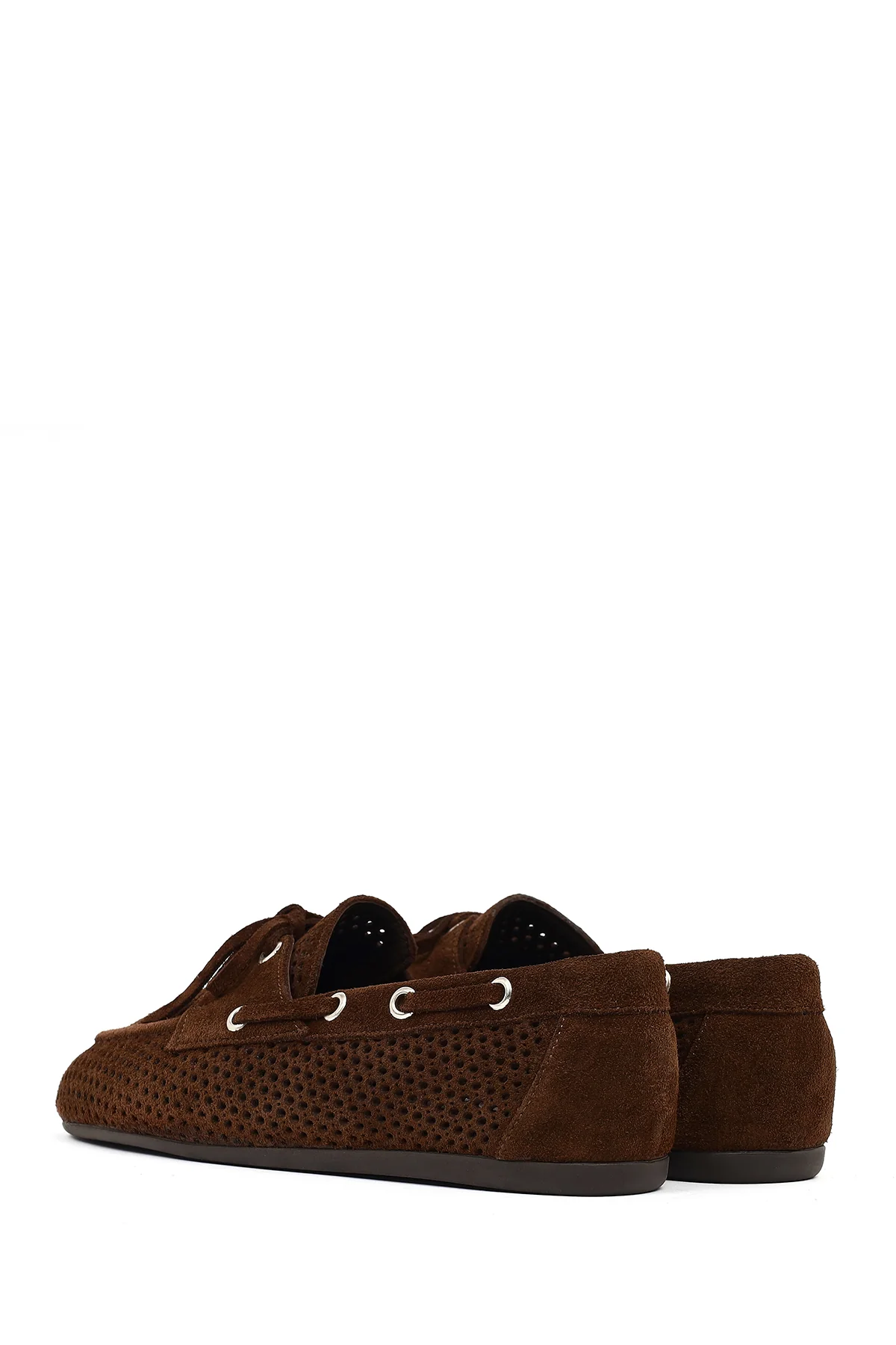 Kadın Kahverengi Süet Deri Loafer - Image 6