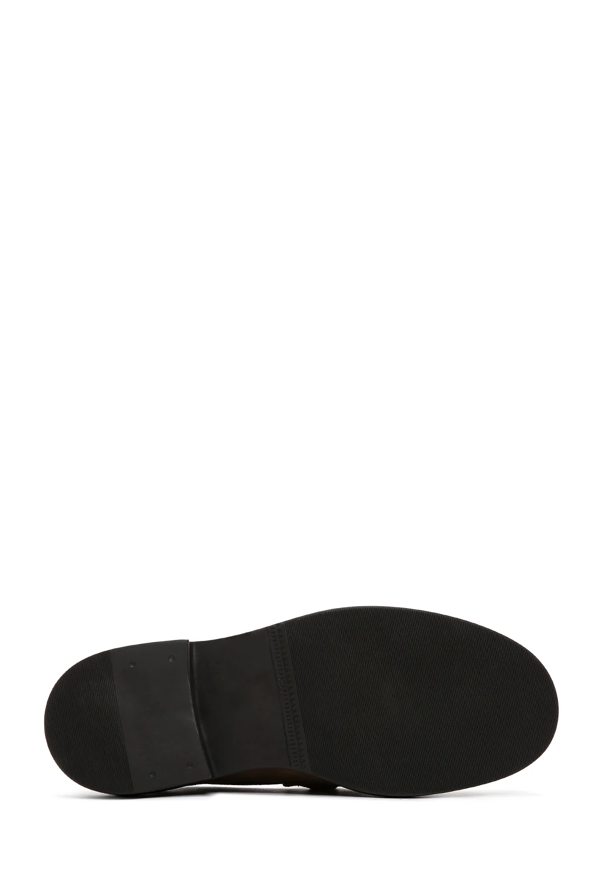 Kadın Kahverengi Süet Deri Tokalı Loafer - Image 4
