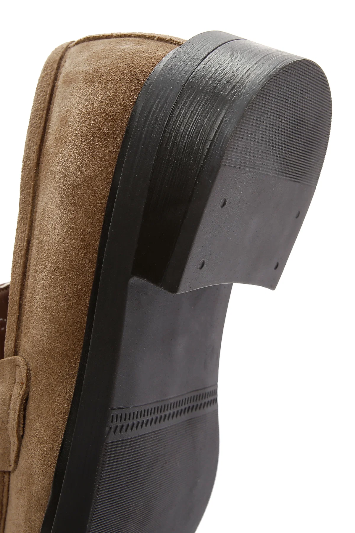 Kadın Kahverengi Toka Detaylı Süet Deri Maskülen Loafer - Image 8