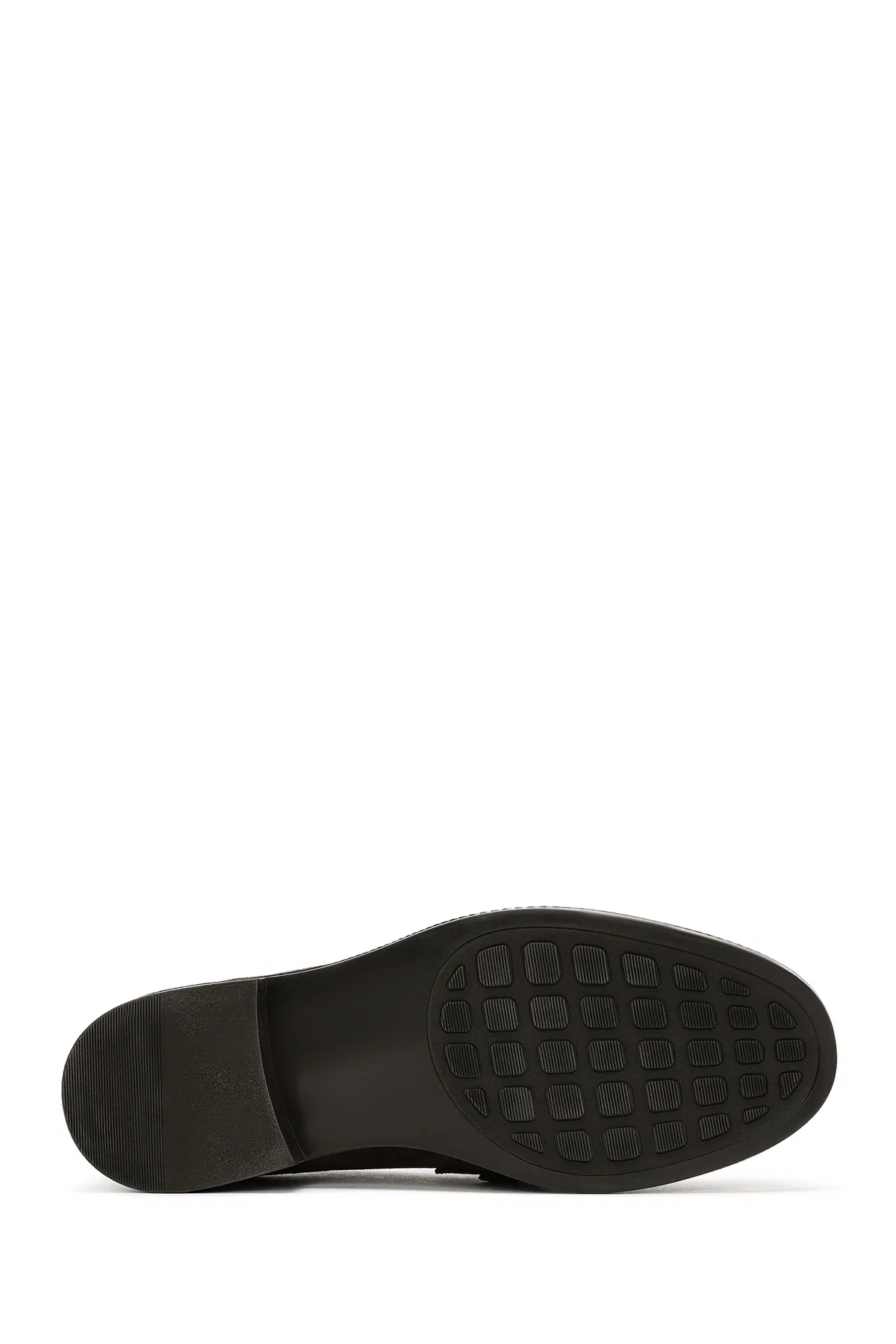 Kadın Kahverengi Toka Detaylı Süet Deri Maskülen Loafer - Image 4