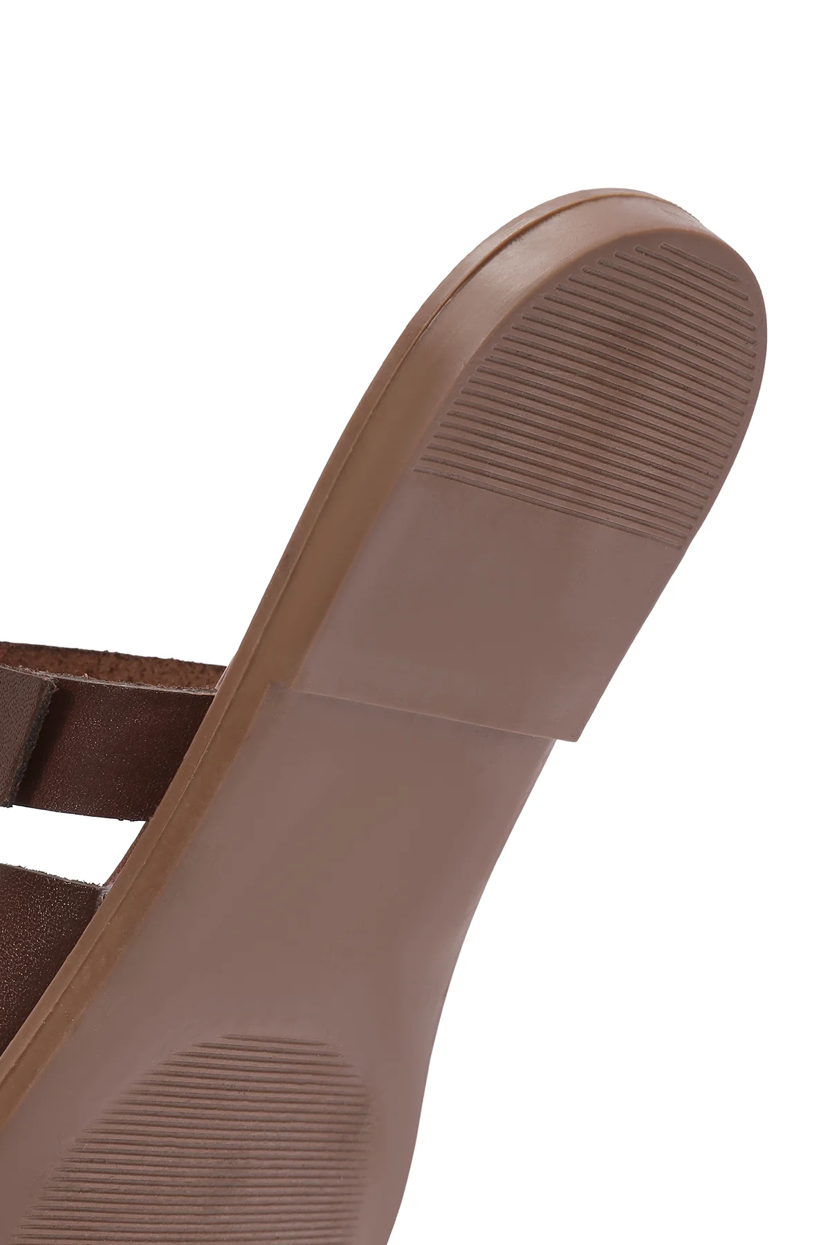 Kadın Kahverengi Tokalı Deri Terlik - Image 8