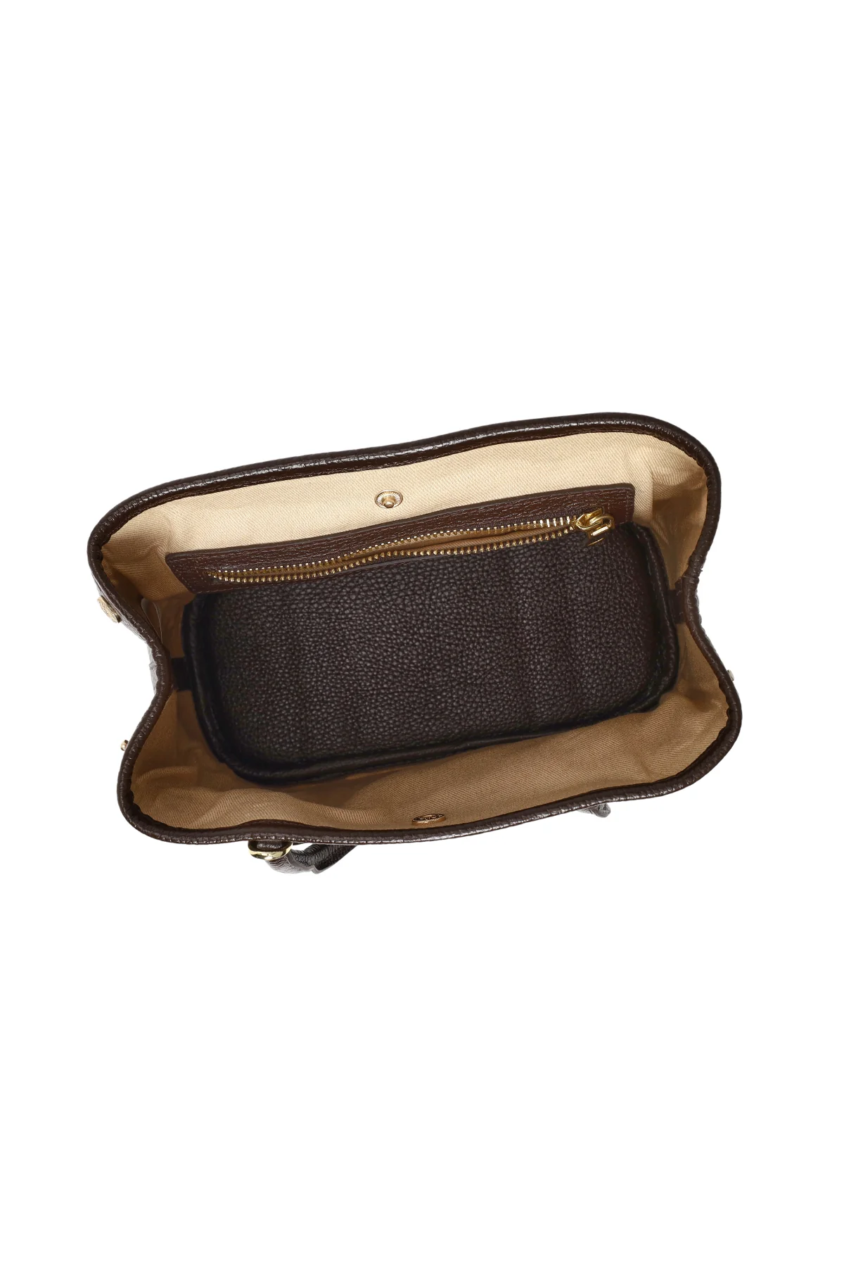 Kadın Kahverengi Uzun Askılı Mini Deri Kol Çantası - Image 4