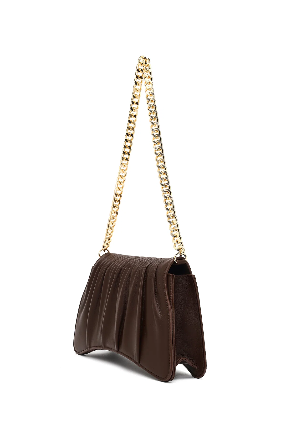 Kadın Kahverengi Zincir Askılı Klasik Omuz Çantası - Image 7