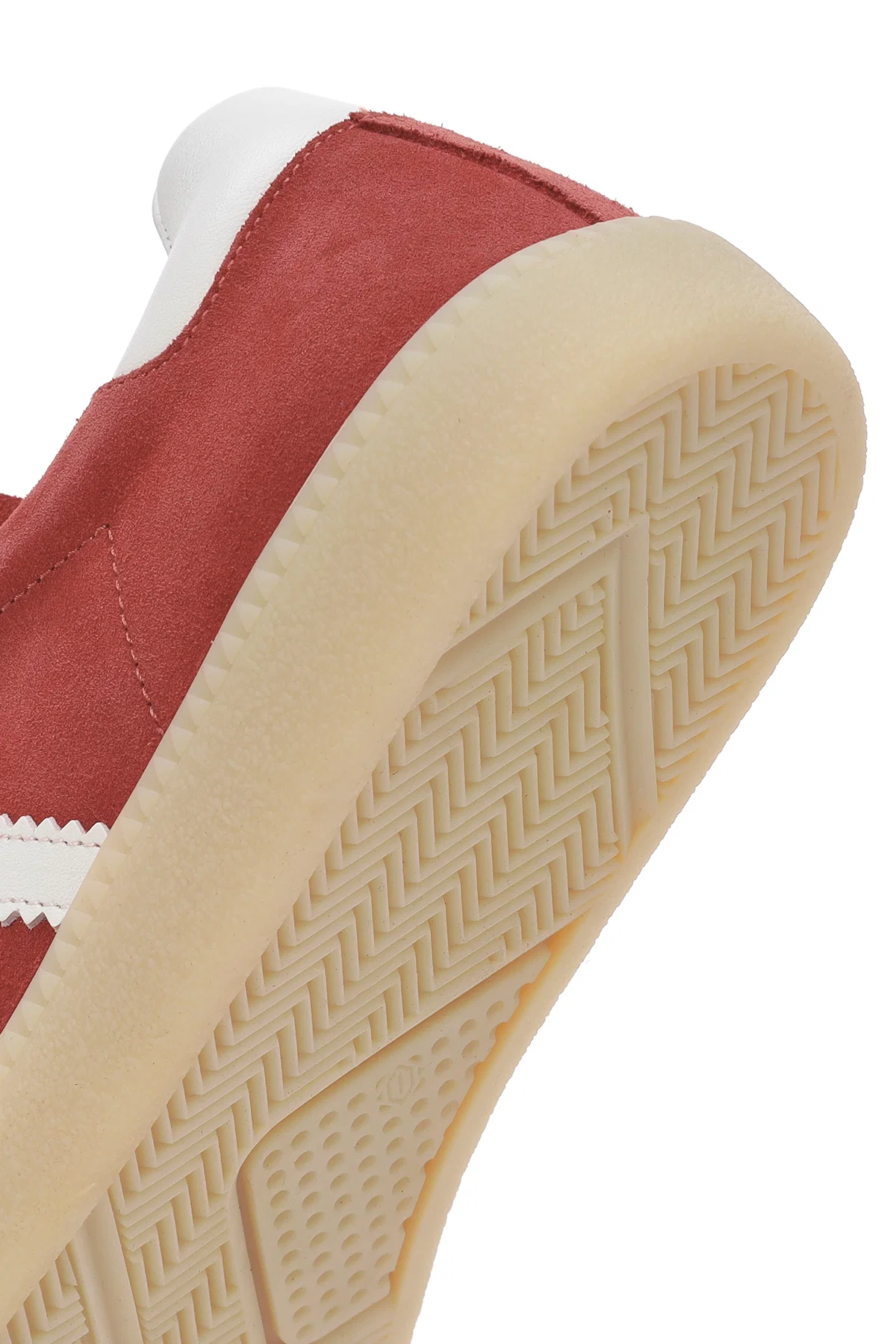 Kadın Kırmızı Bağcıklı Süet Deri Sneaker - Image 8