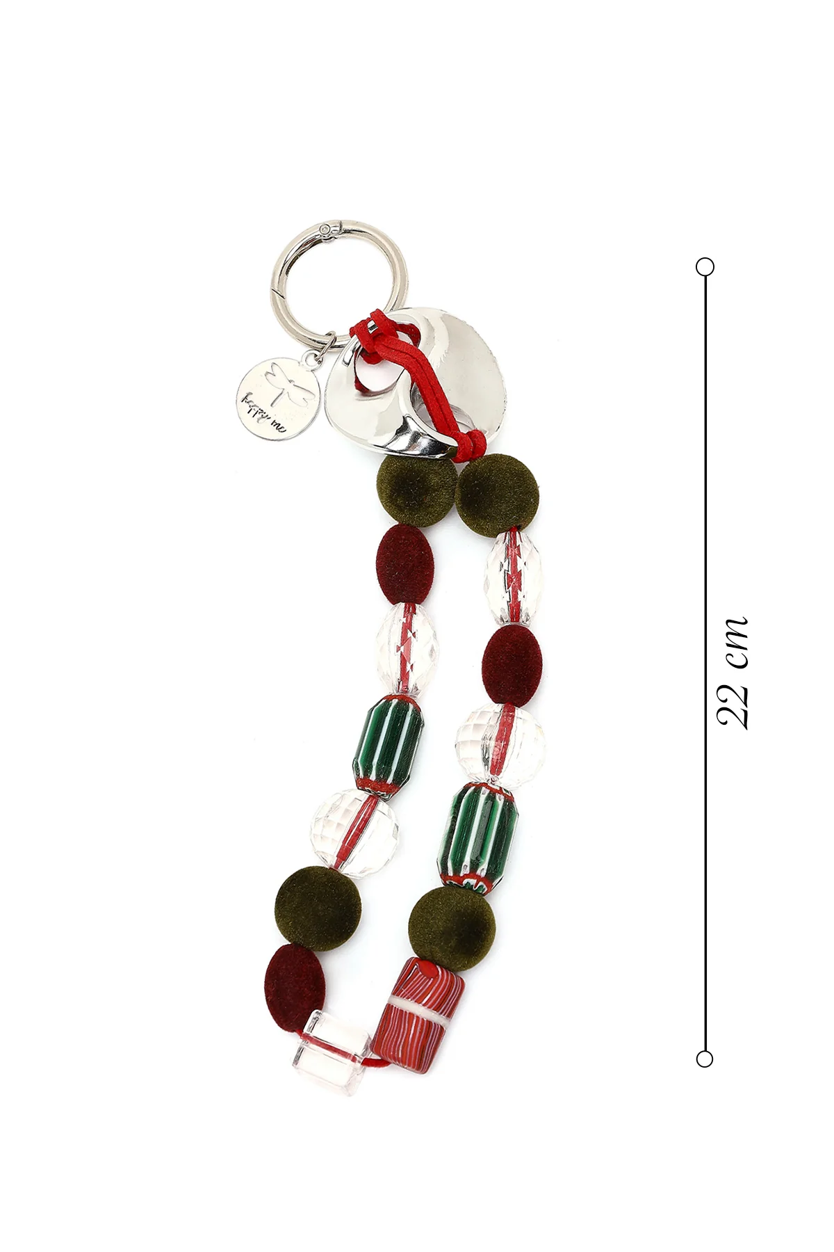 Kadın Kırmızı Boncuklu Metal Charm - Image 2