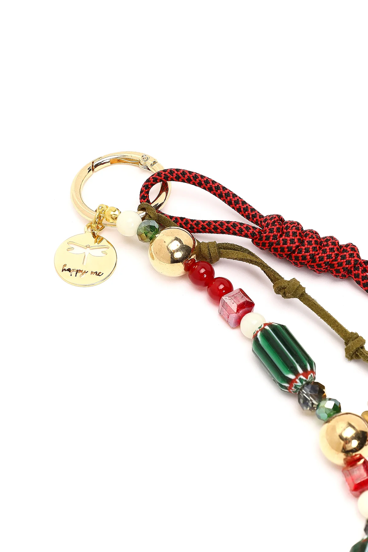 Kadın Kırmızı Boncuklu Metal Charm - Image 4