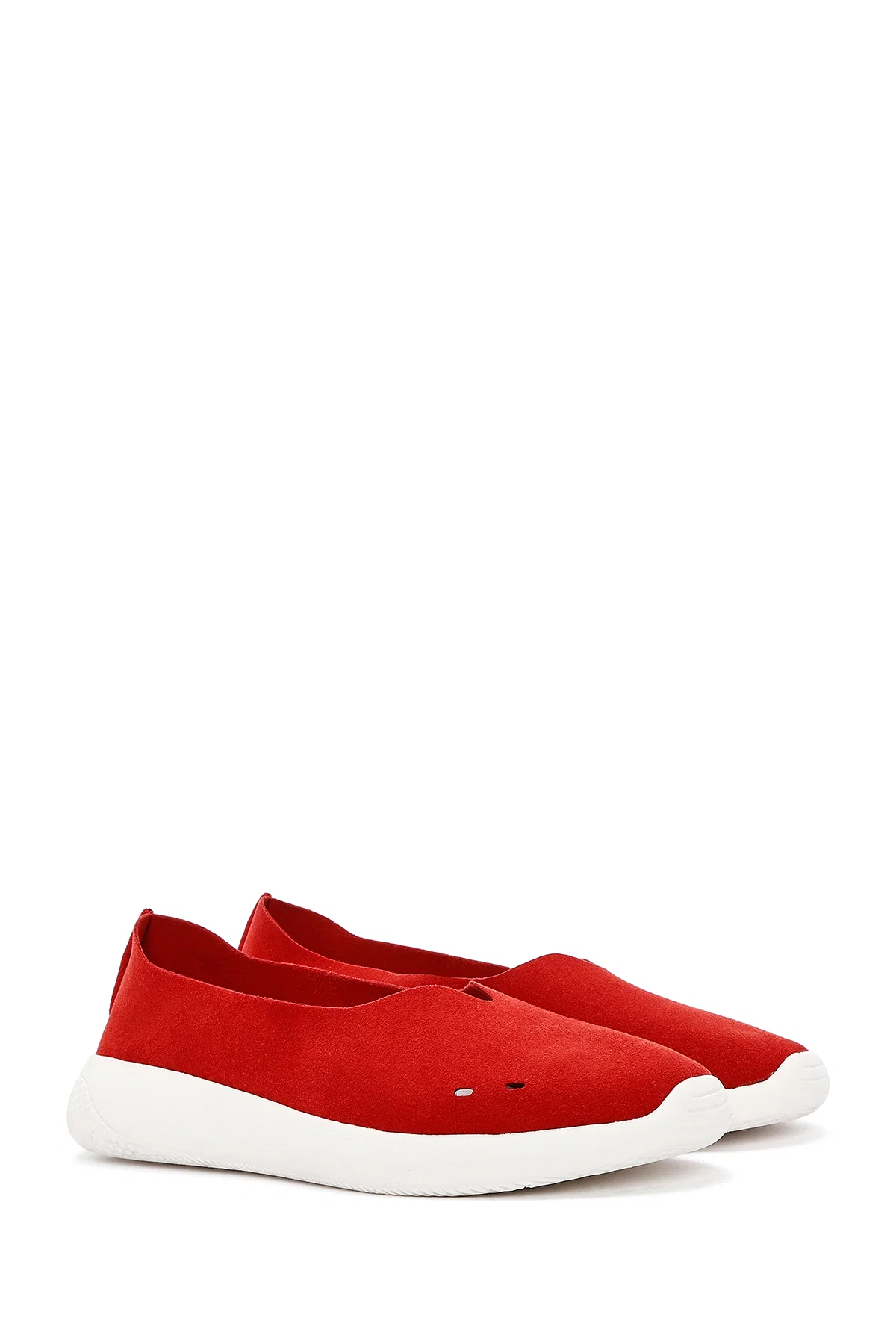 Kadın Kırmızı Süet Espadril - Image 3