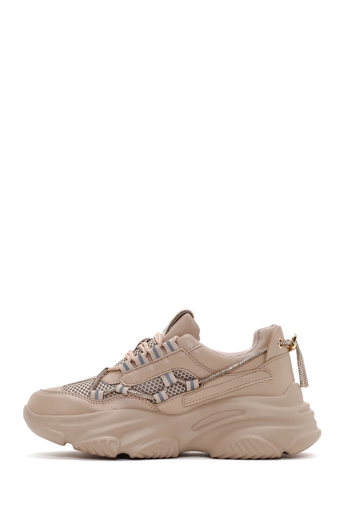 Kadın Koyu Pudra Kalın Tabanlı Sneaker - Image 2