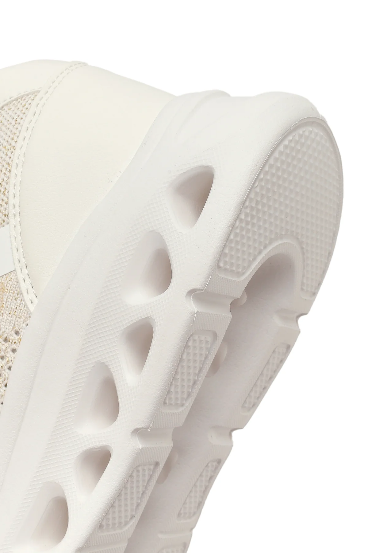 Kadın Krem Bağcıklı Kalın Tabanlı Sneaker - Image 8