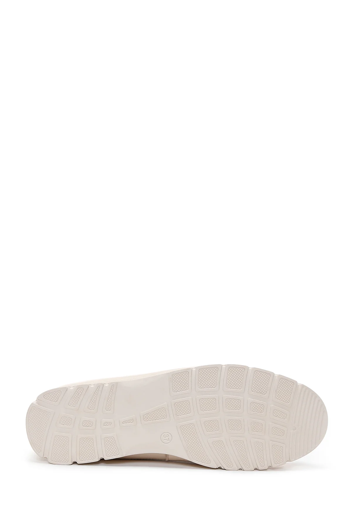 Kadın Krem Deri Comfort Loafer - Image 4