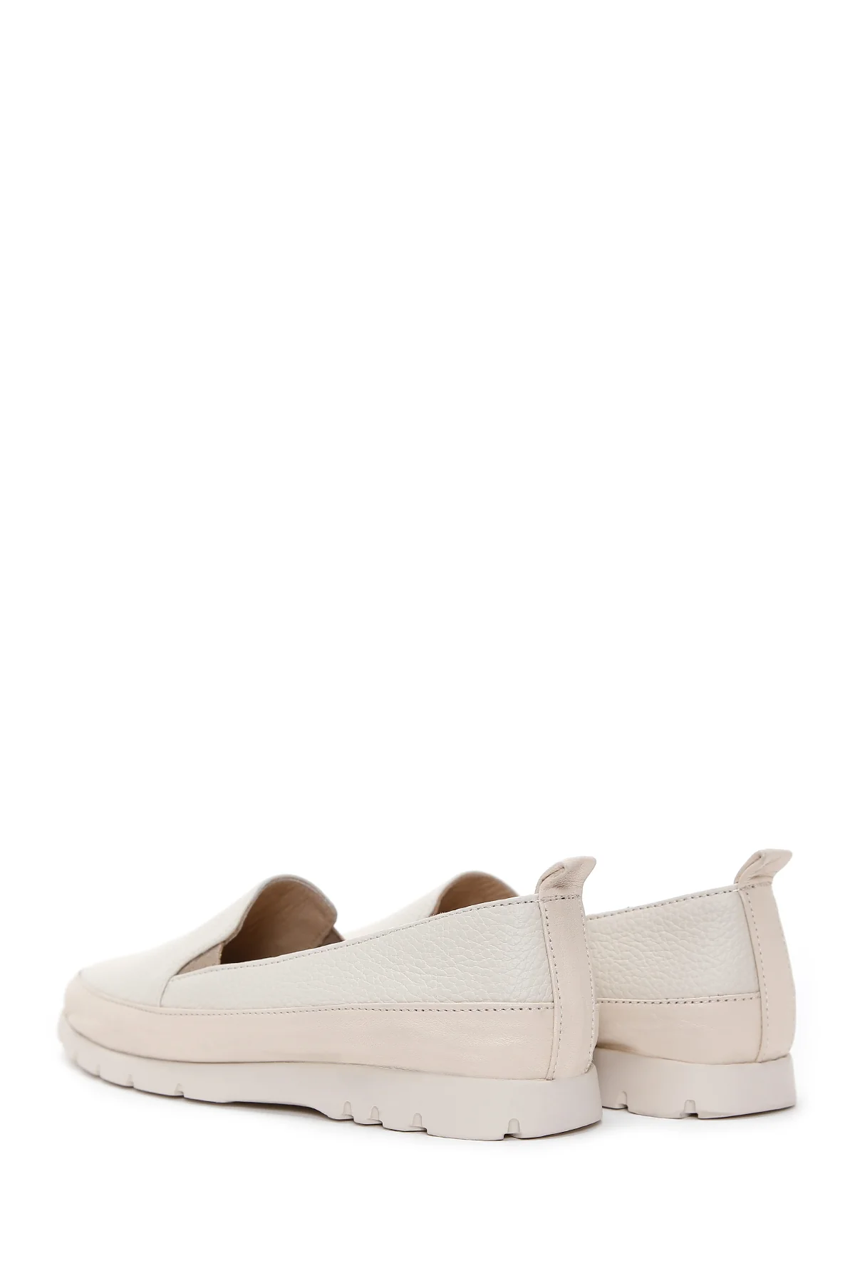 Kadın Krem Deri Comfort Loafer - Image 5