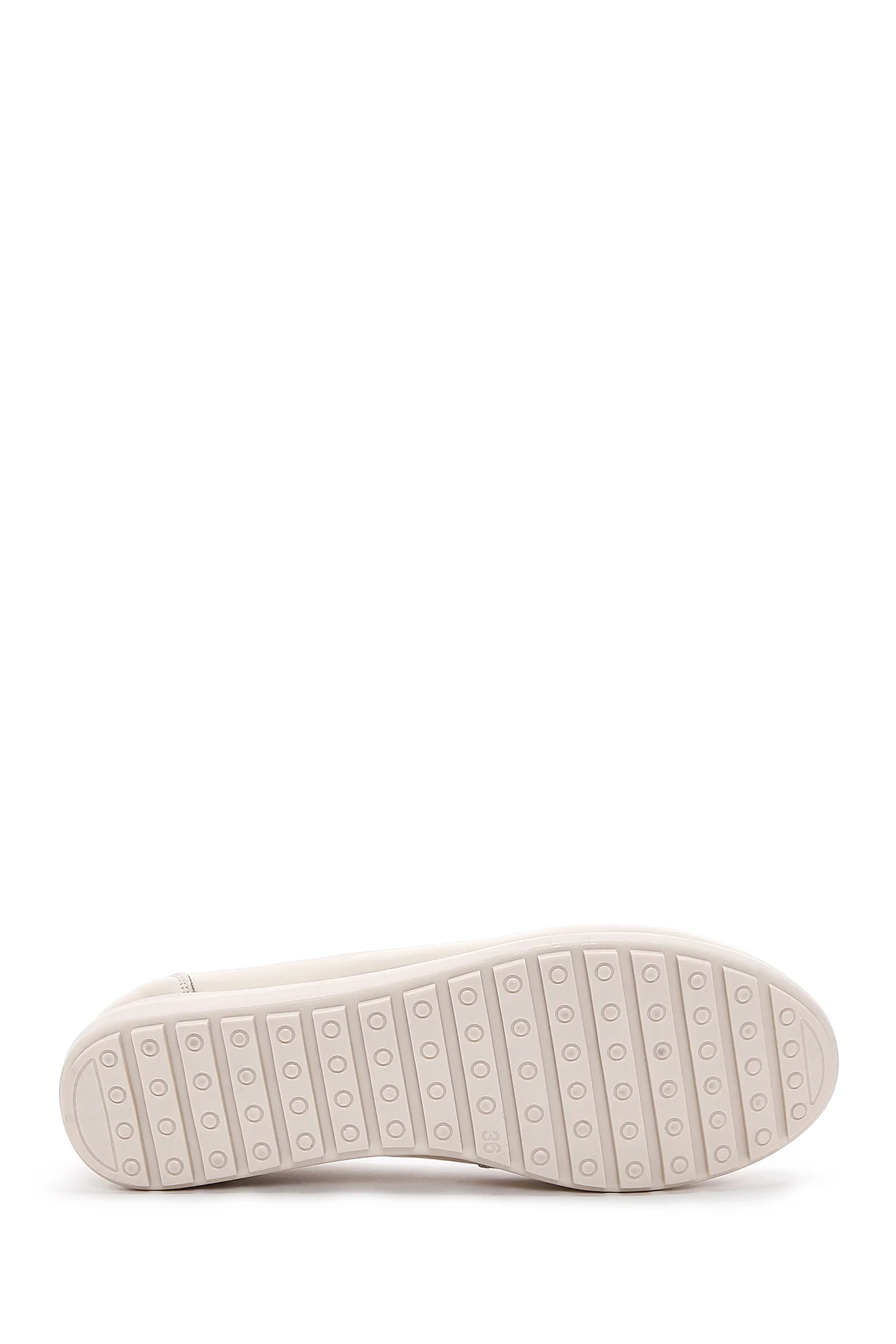 Kadın Krem Deri Comfort Loafer - Image 4