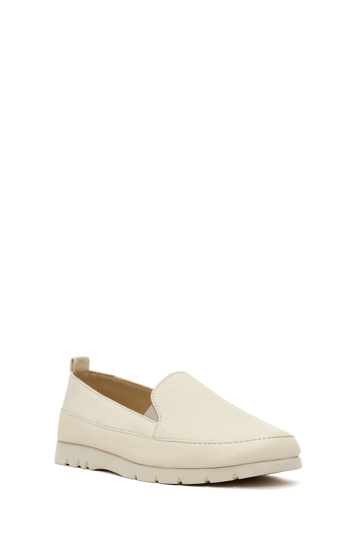 Kadın Krem Deri Comfort Loafer - Image 5