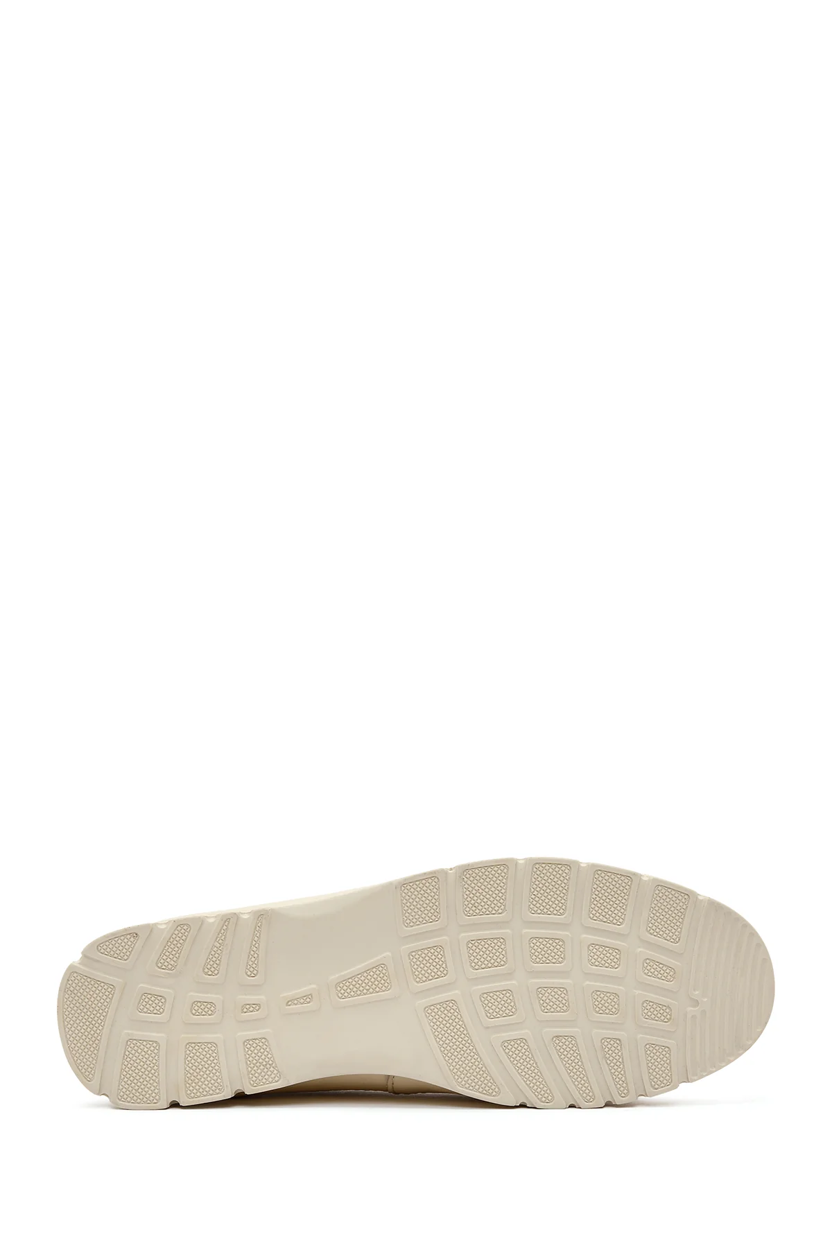 Kadın Krem Deri Konfor Loafer - Image 4