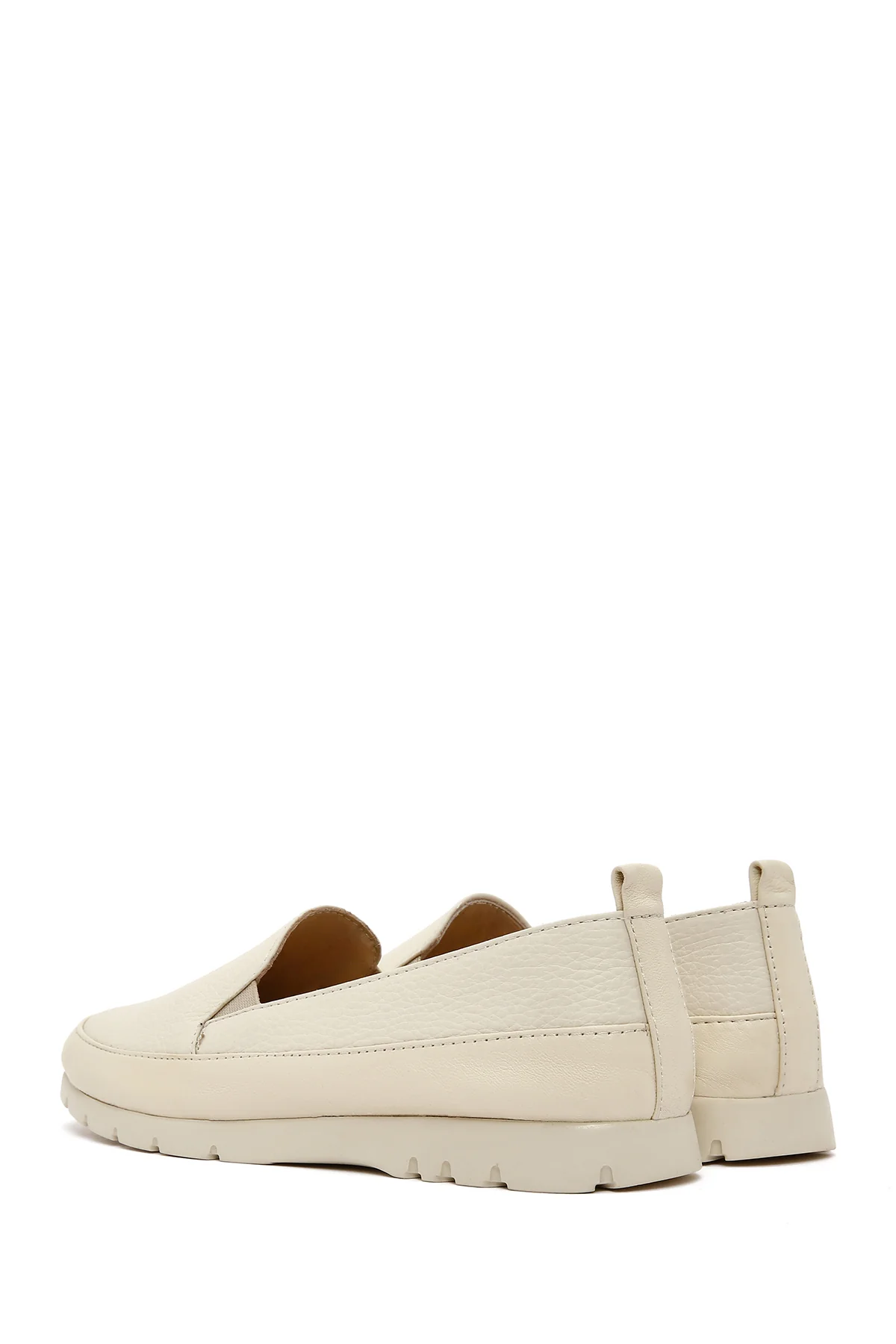 Kadın Krem Deri Konfor Loafer - Image 5