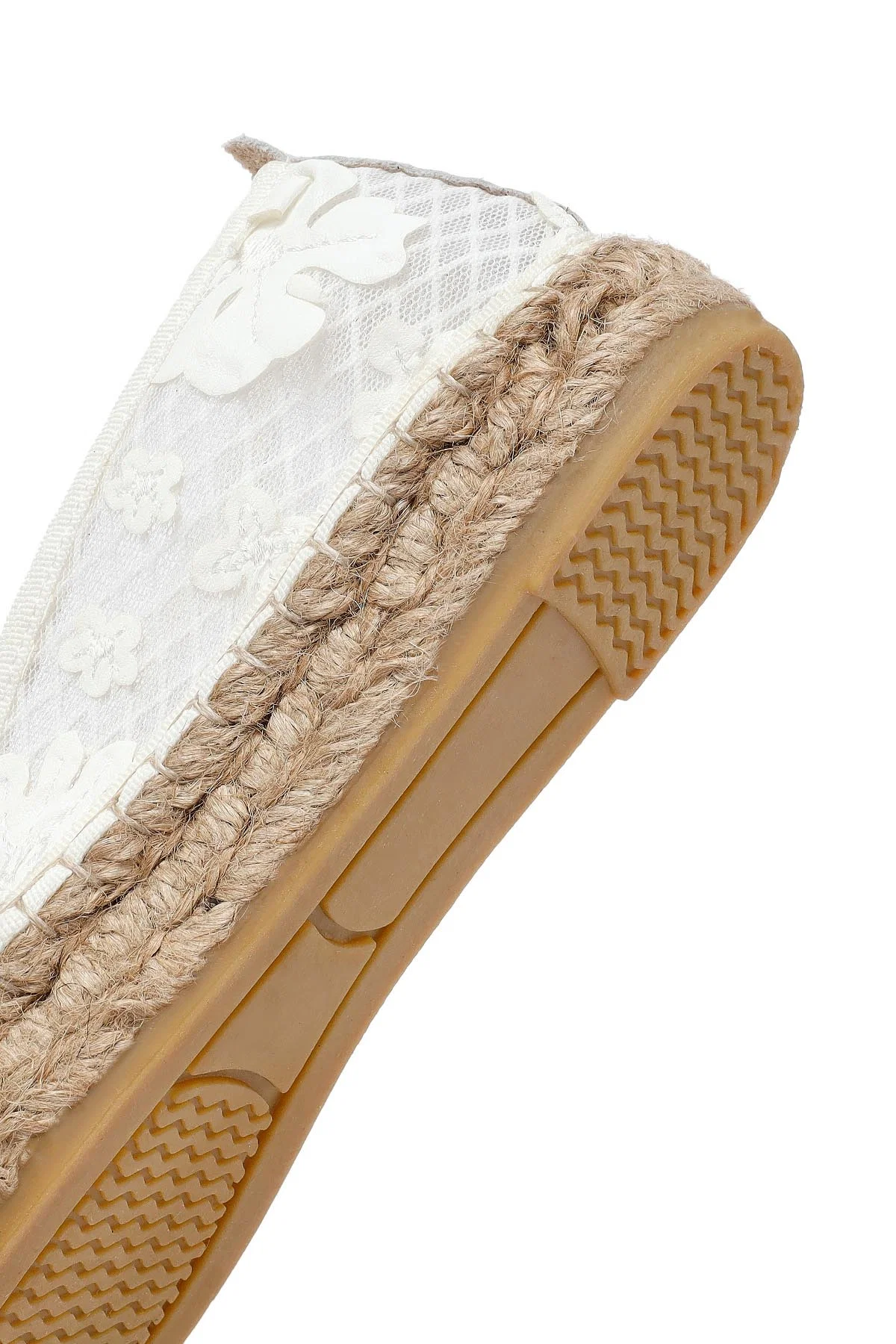 Kadın Krem Desenli Espadril - Image 9