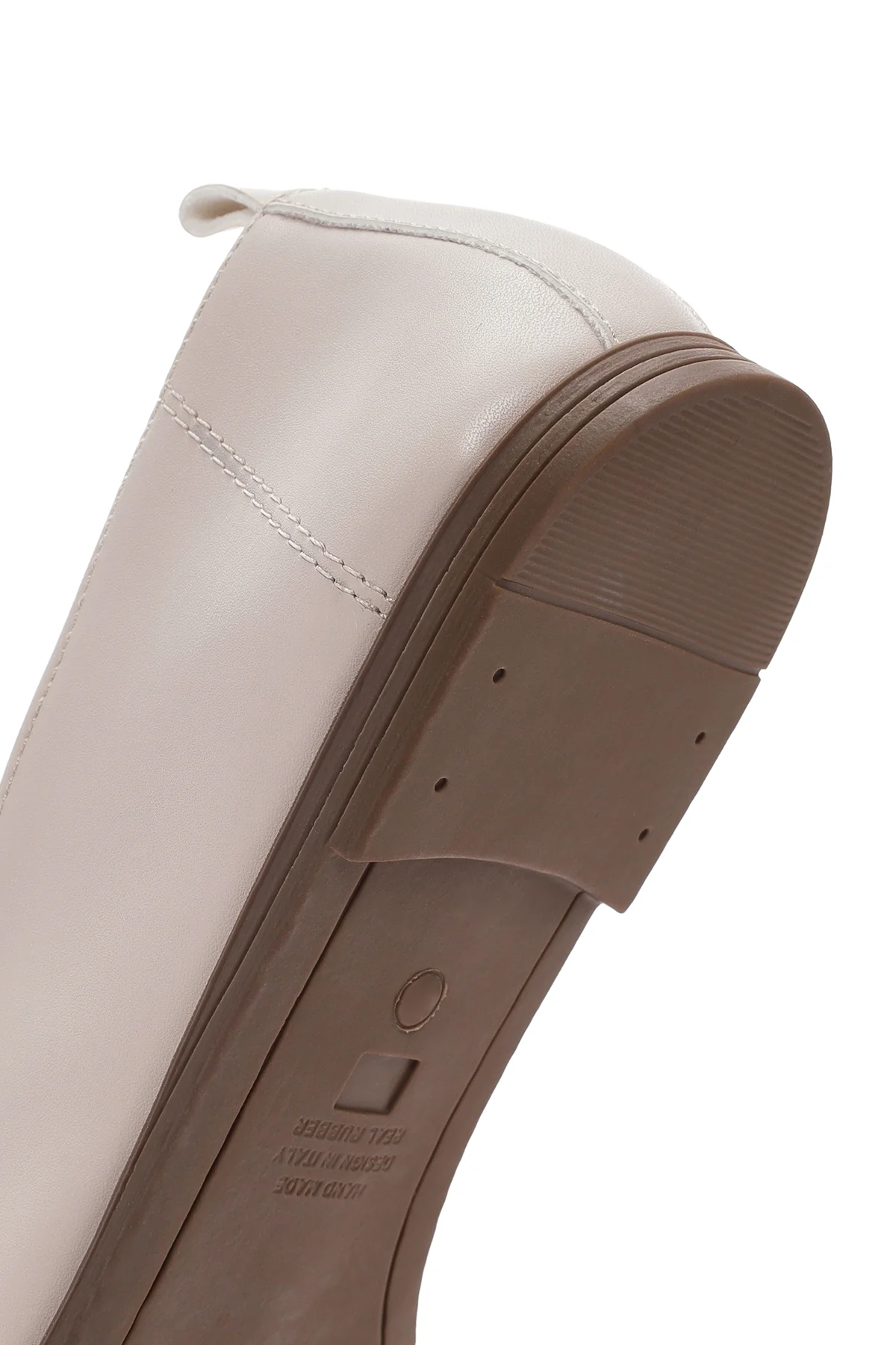 Kadın Krem Maskülen Loafer - Image 8