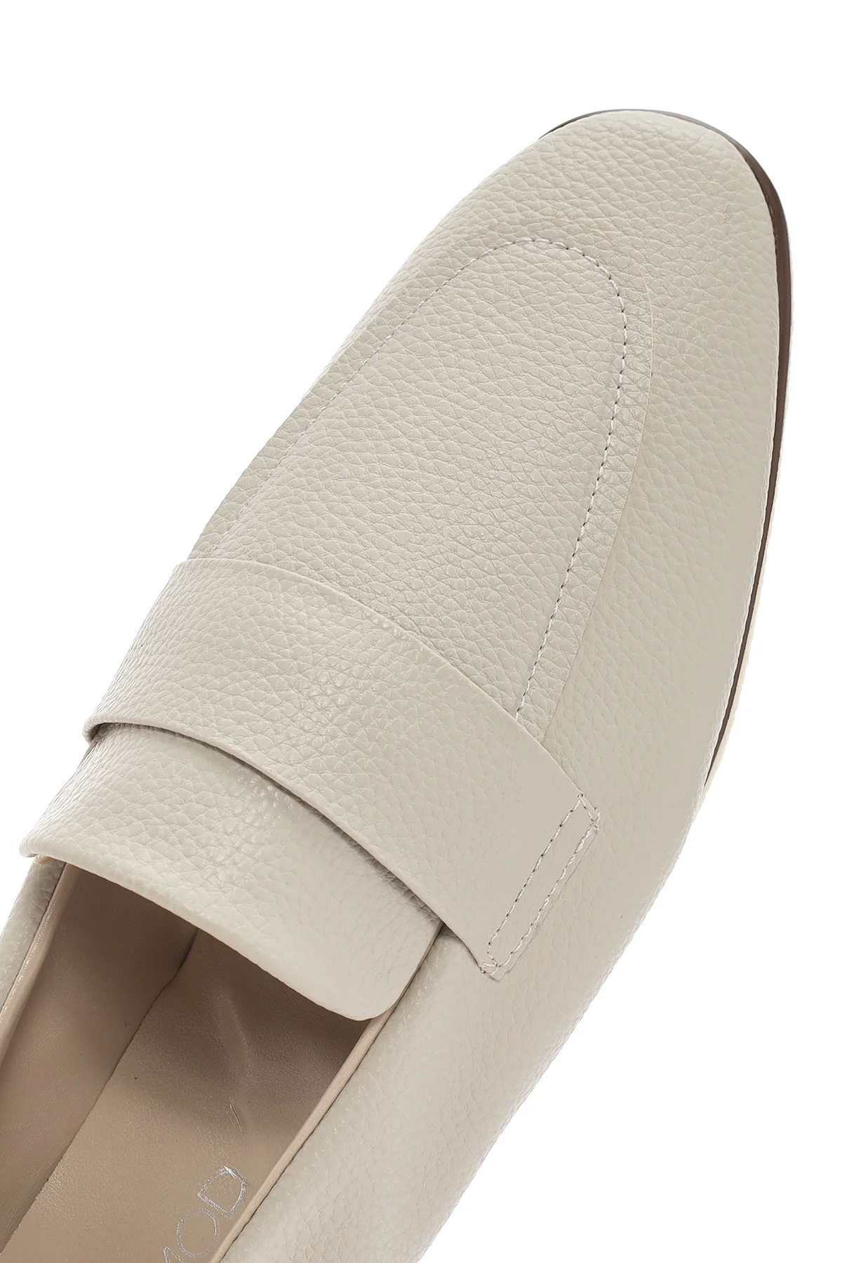 Kadın Krem Maskülen Loafer - Image 9