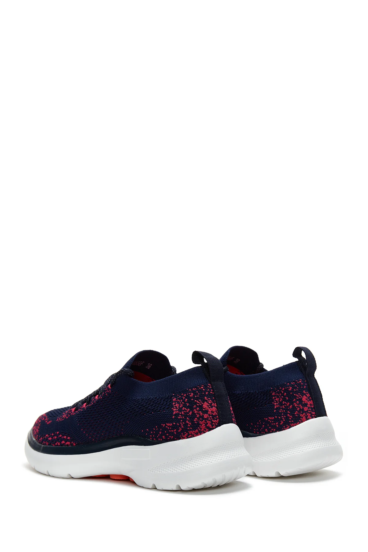 Kadın Lacivert Desenli Kumaş Sneaker - Image 5