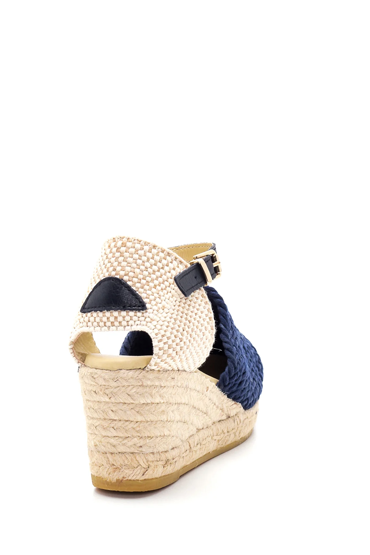 Kadın Lacivert Dolgu Topuk Espadril - Image 4